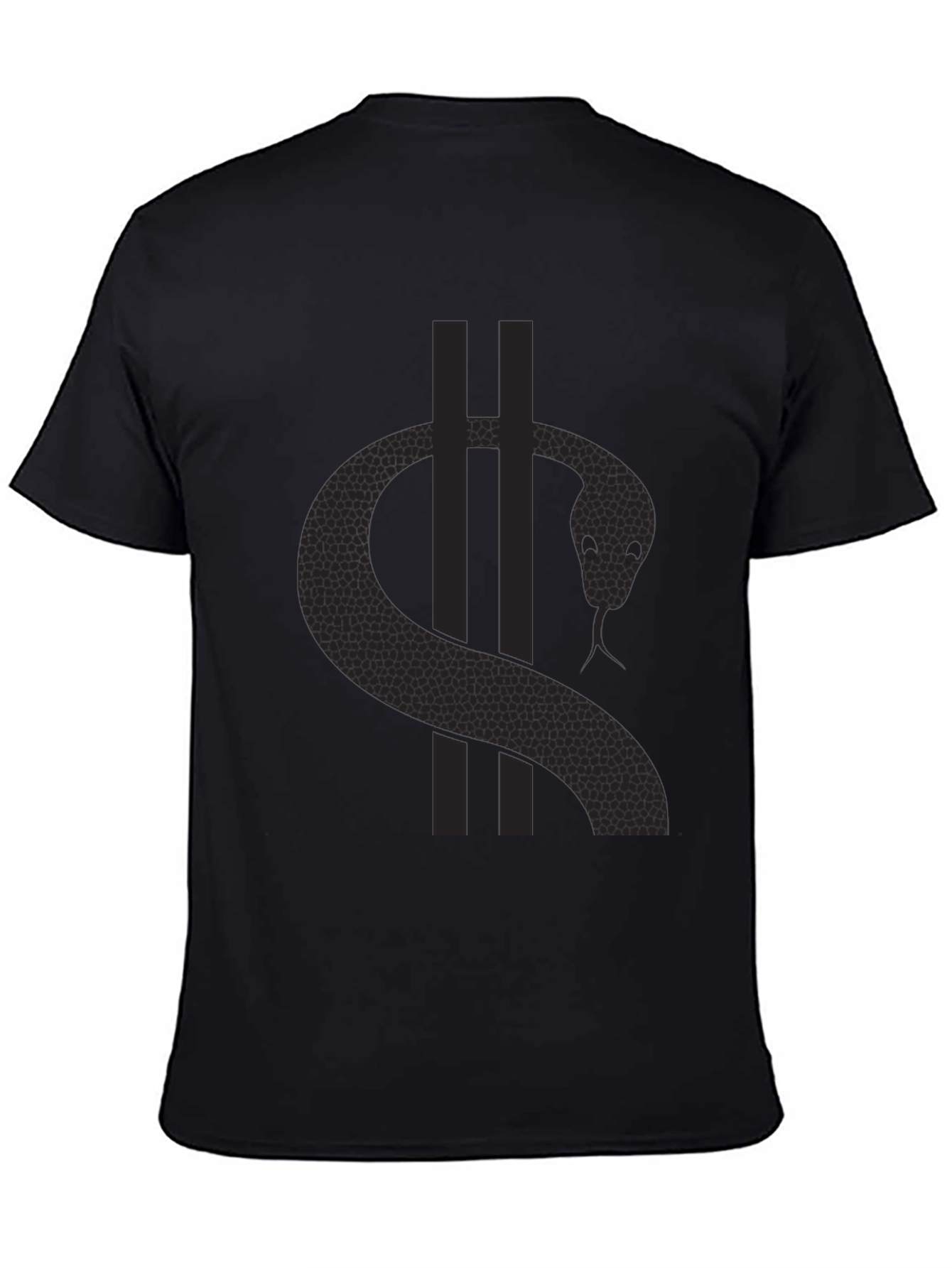 Mens Snake Dollar Sign Graphic T-Shirt