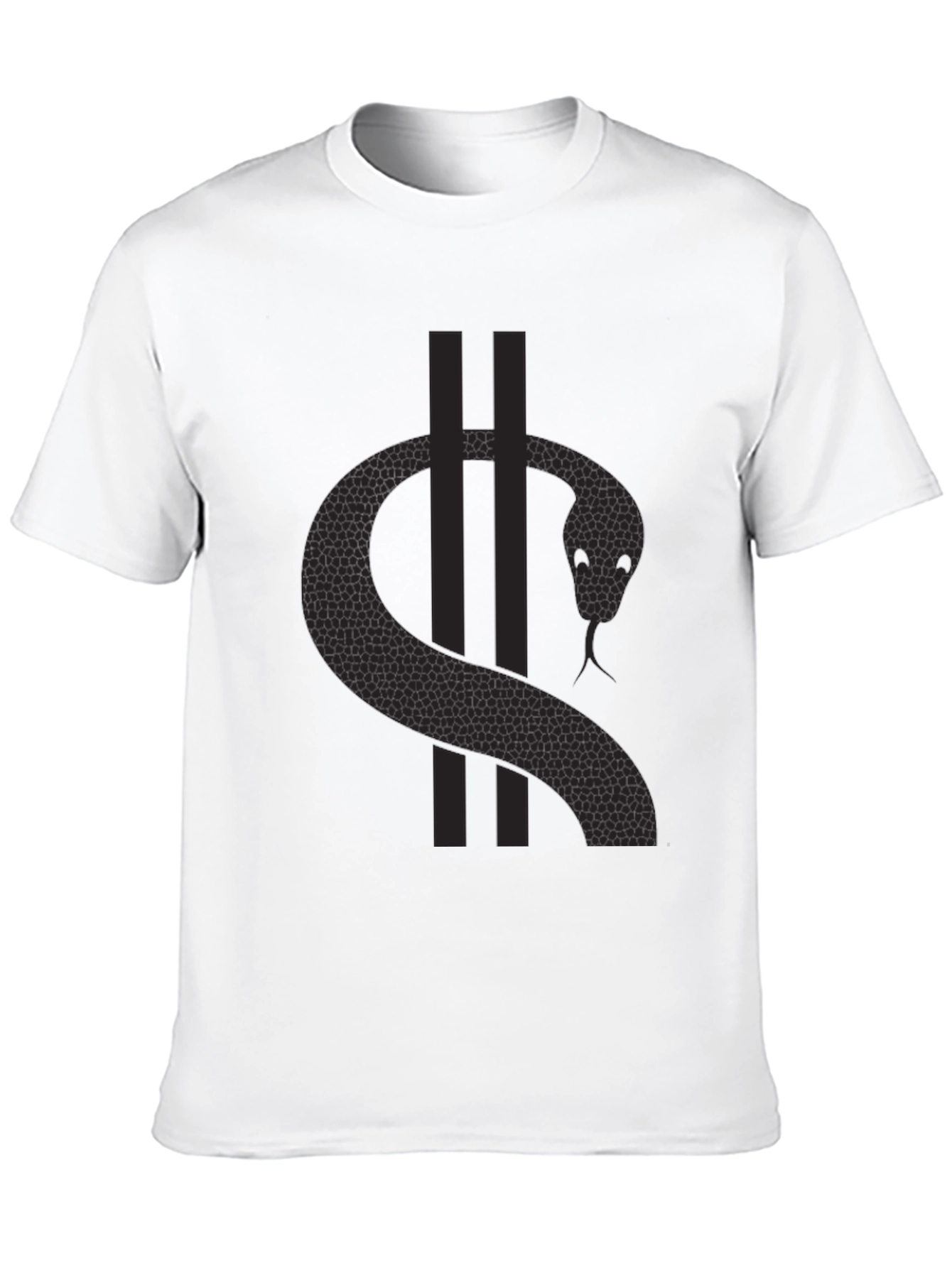 Mens Snake Dollar Sign Graphic T-Shirt