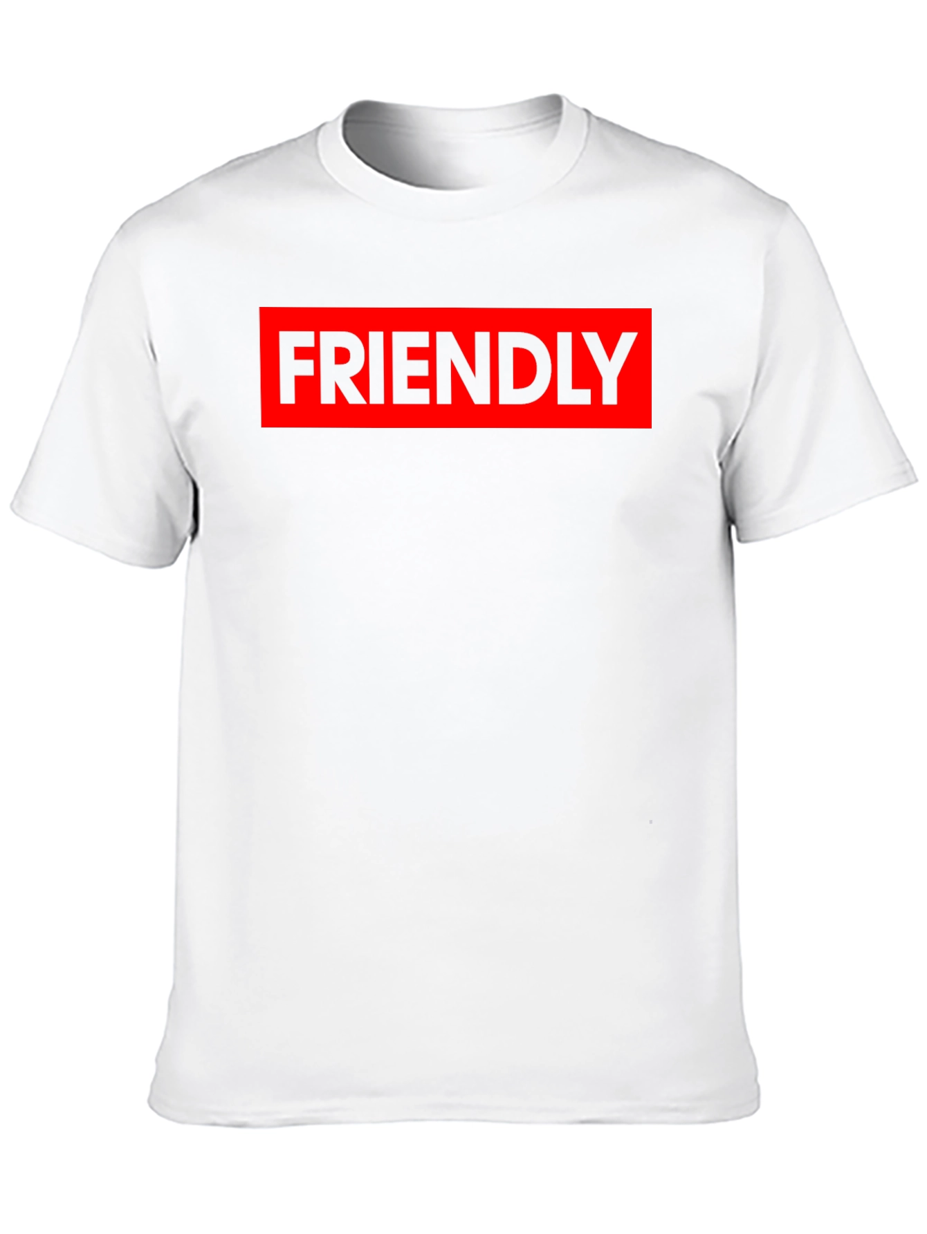 Friendly Graphic Tee - Red & Black Casual Shirt
