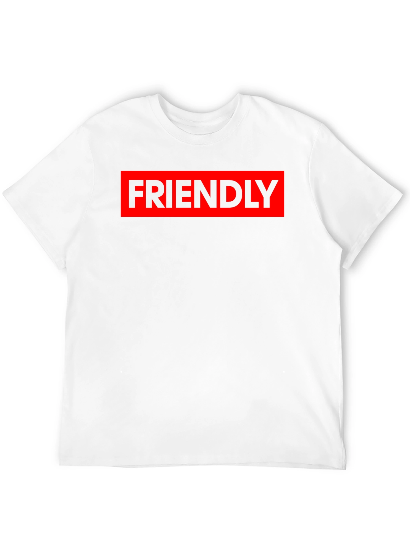 Friendly Graphic Tee - Red & Black Casual Shirt