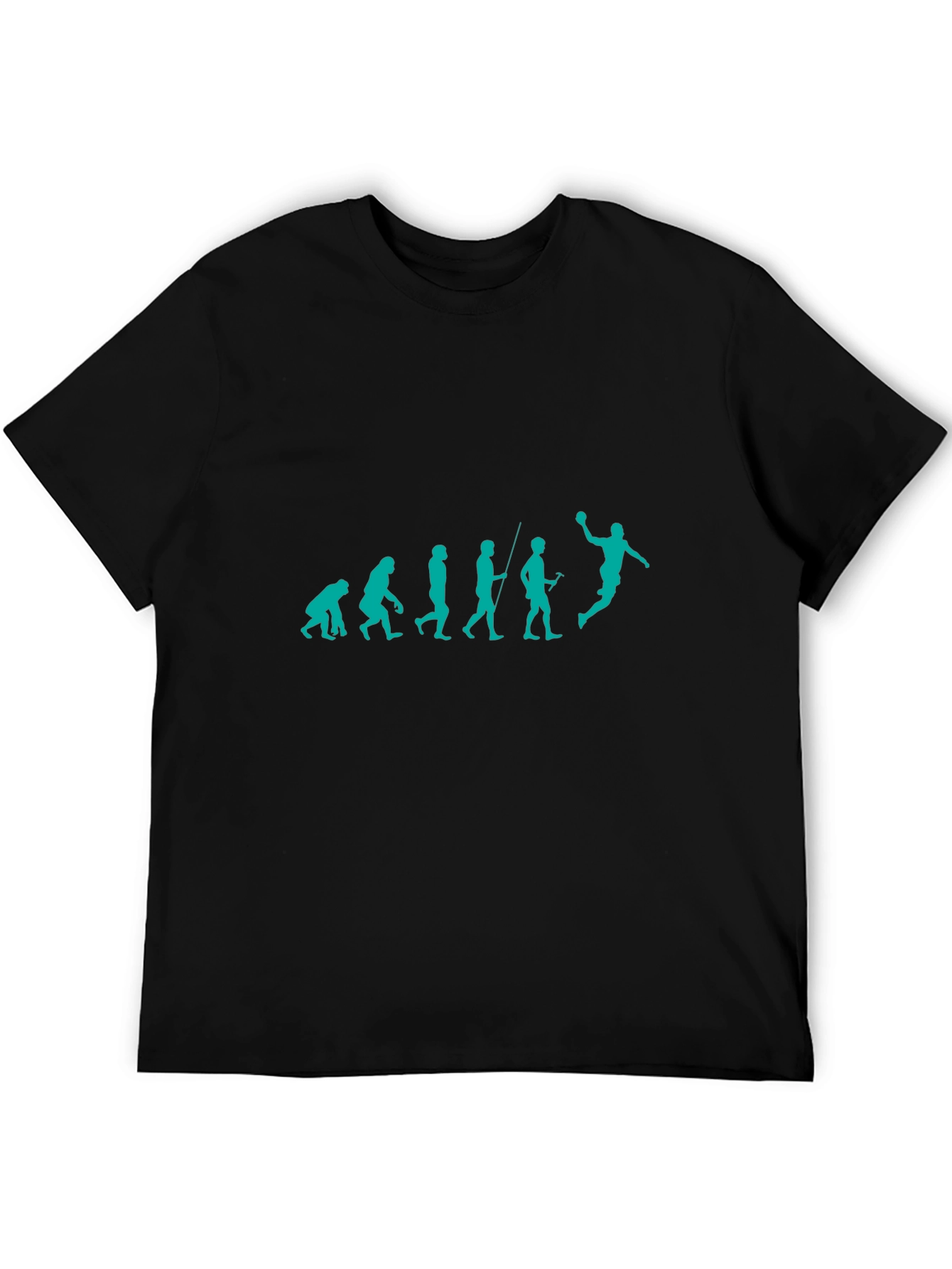 Evolution of Handball Black T-Shirt