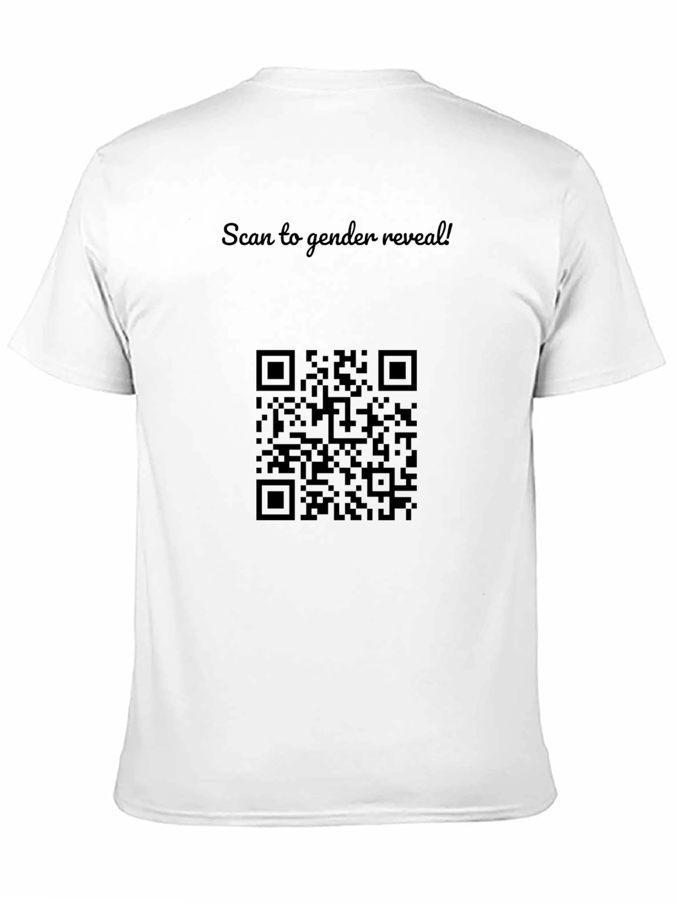 Gender Reveal QR Code Black T-Shirt