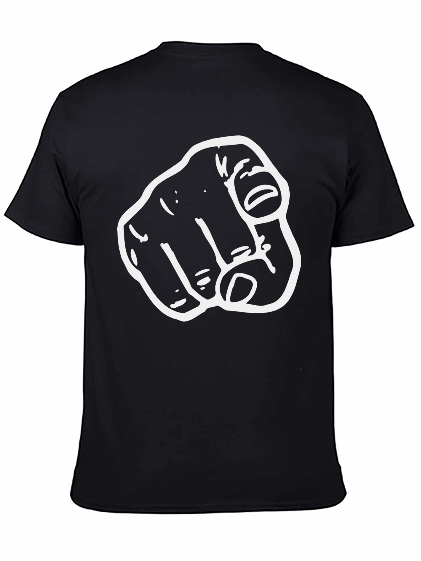 Pointing Finger Graphic Black T-Shirt