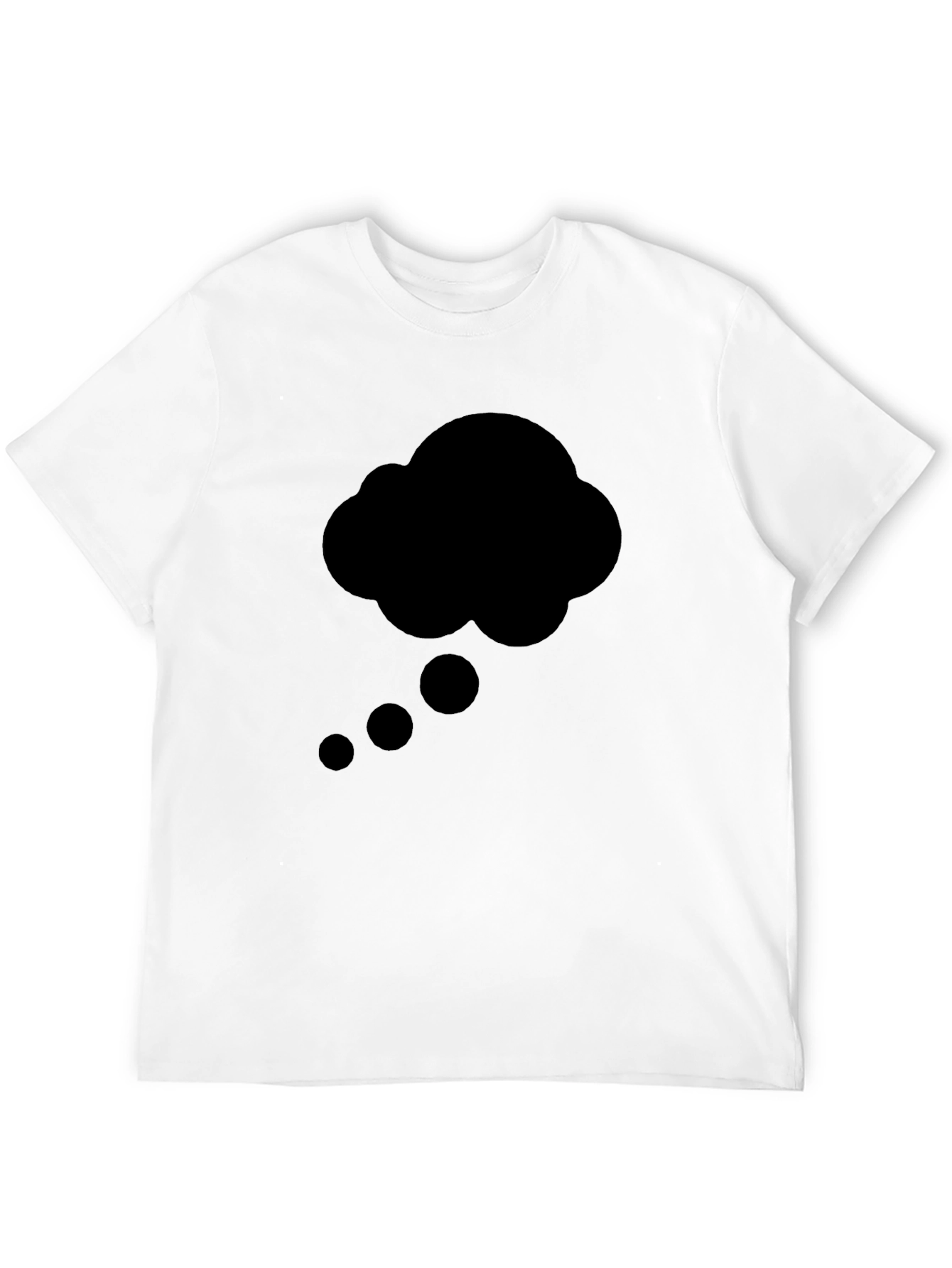 Thinking Cloud Graphic Tee - Black Cotton T-Shirt