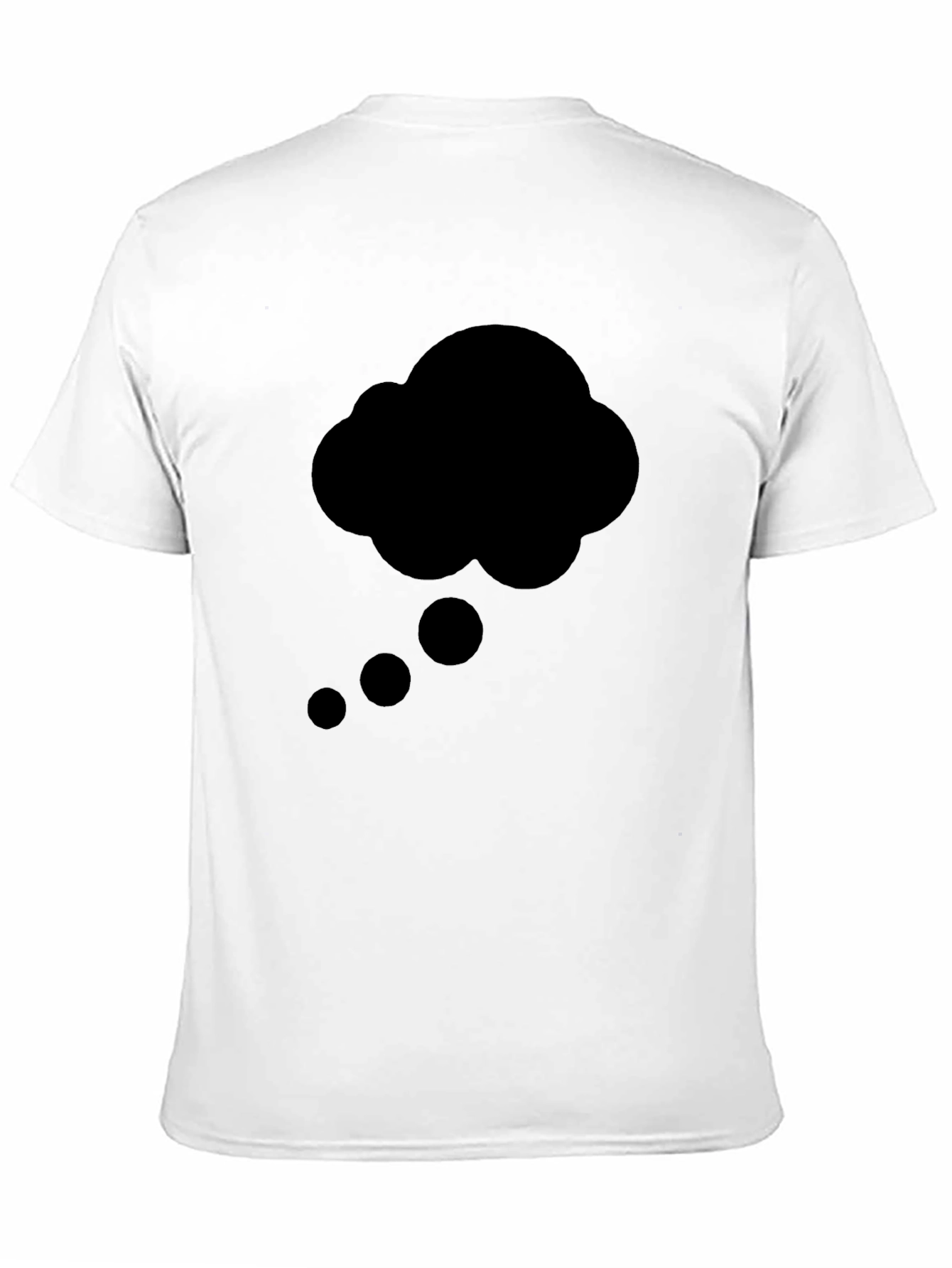 Thinking Cloud Graphic Tee - Black Cotton T-Shirt