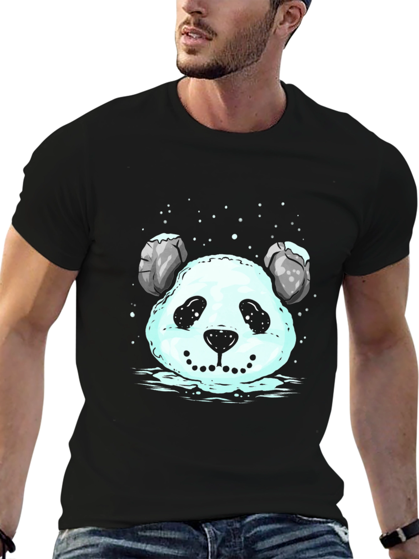 Panda Snowball Graphic Tee - Cute & Unique Design