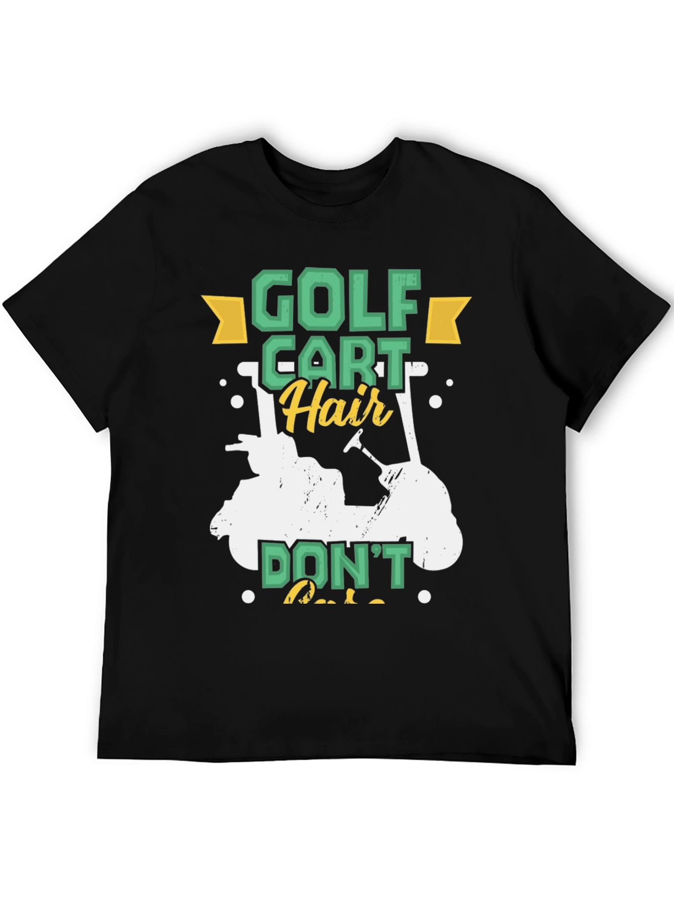 Golf Cart Hair T-Shirt - Funny Golfing Tee