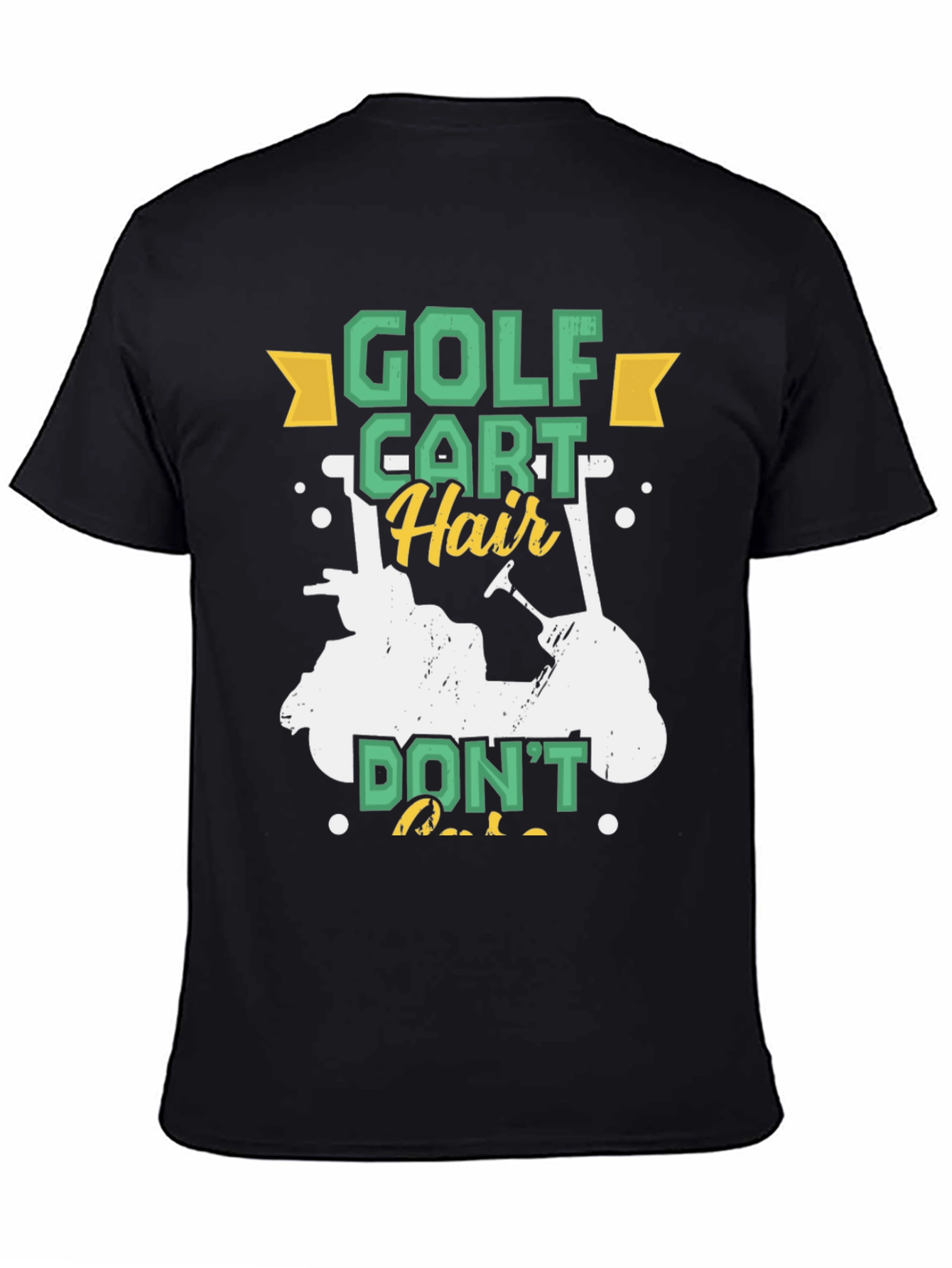 Golf Cart Hair T-Shirt - Funny Golfing Tee