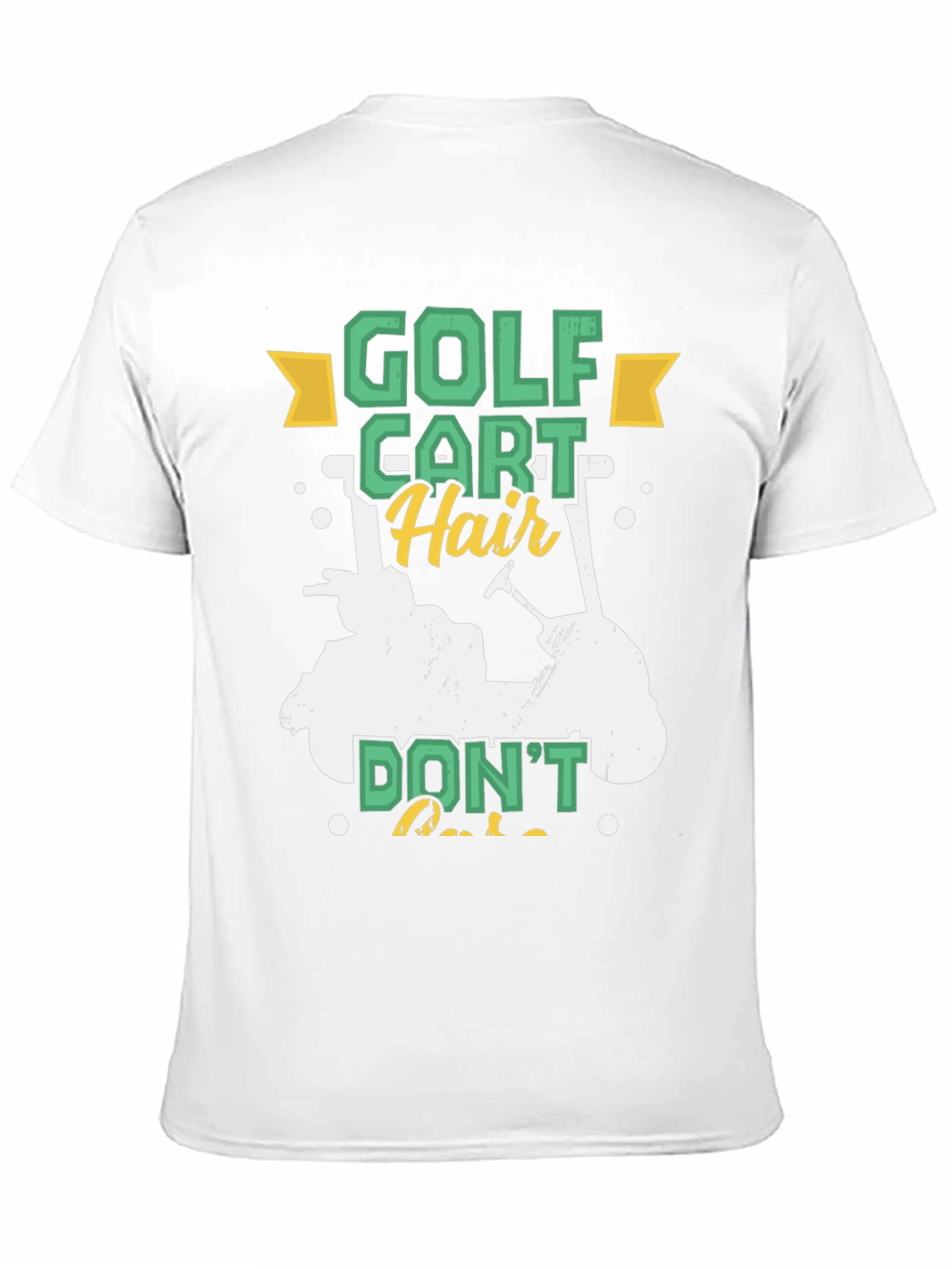 Golf Cart Hair T-Shirt - Funny Golfing Tee