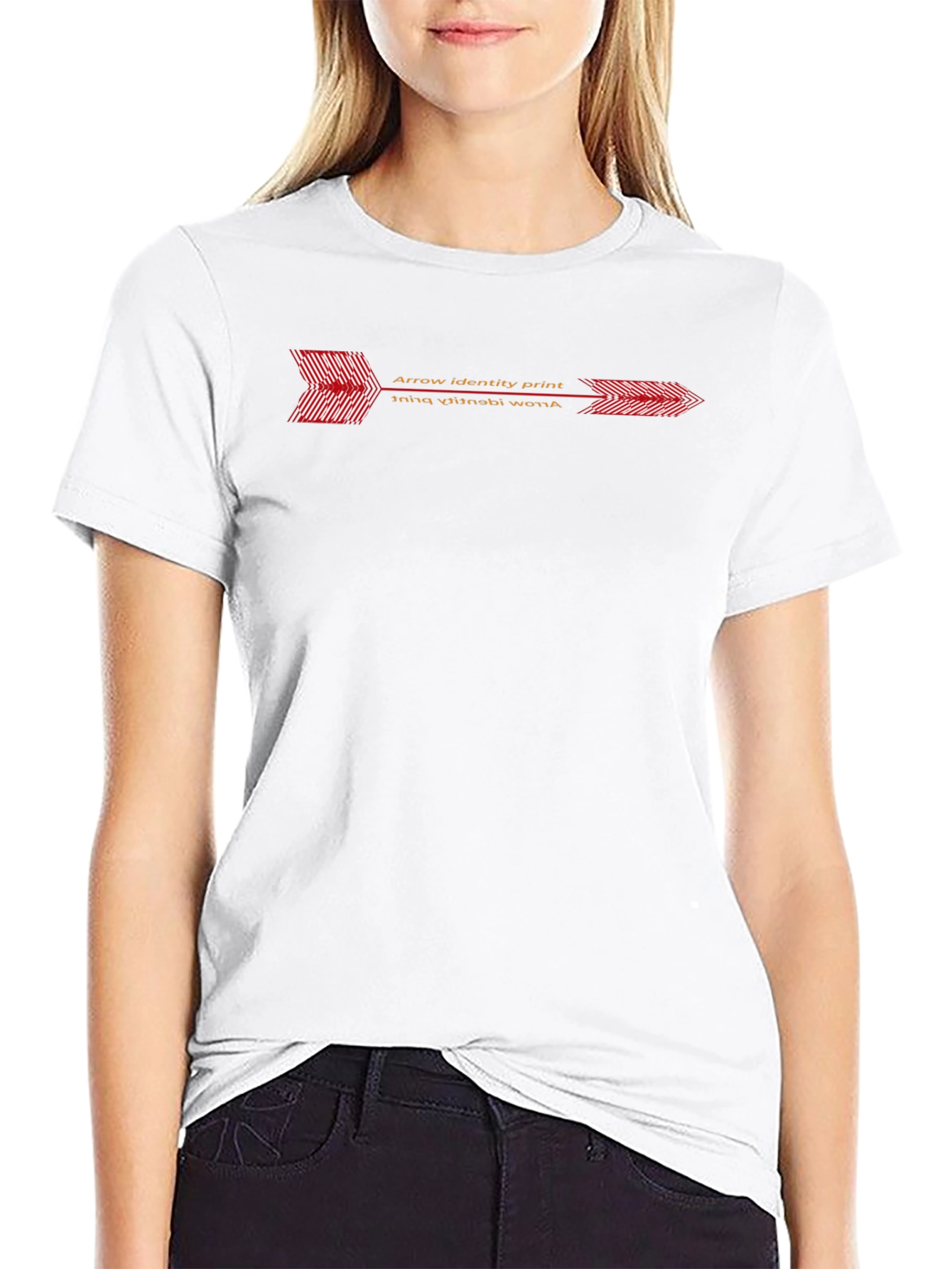 Arrow Identity Print Black T-Shirt