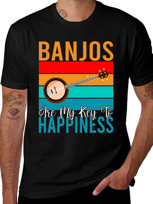 Banjos Are My Key To Happiness T-Shirt
