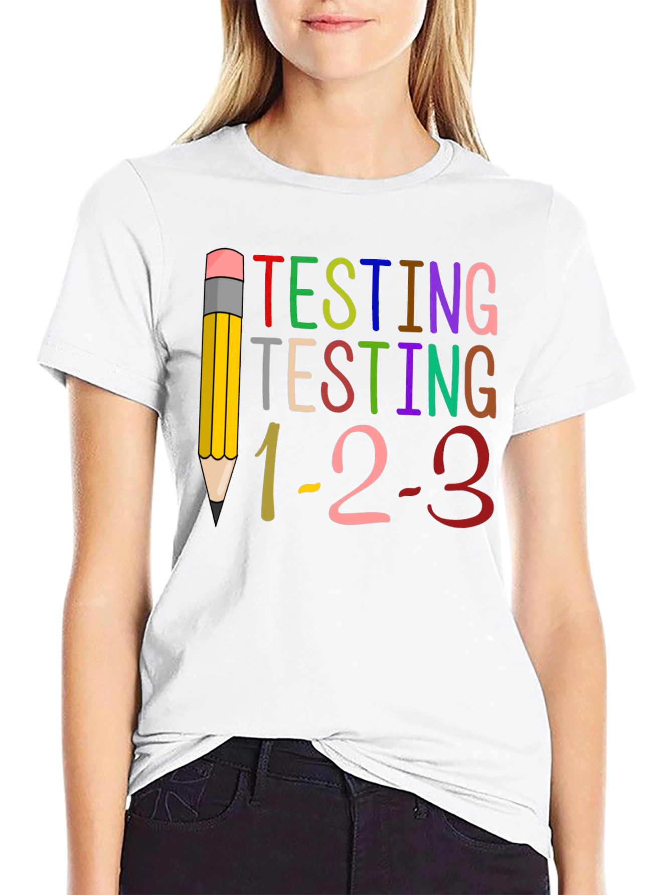 Testing 1-2-3 Teacher T-Shirt