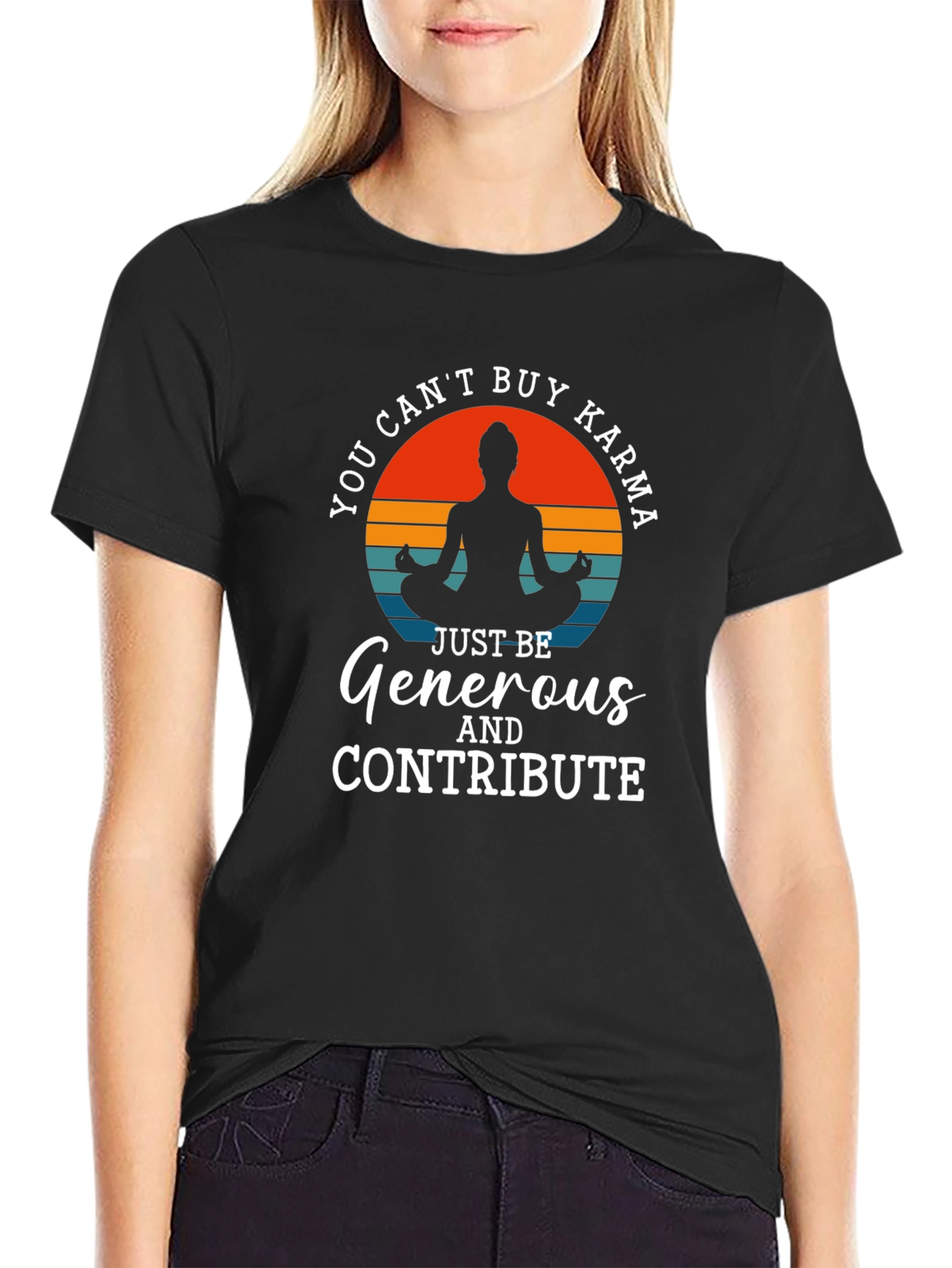 Karma Yoga T-Shirt - Generous Contributor Design