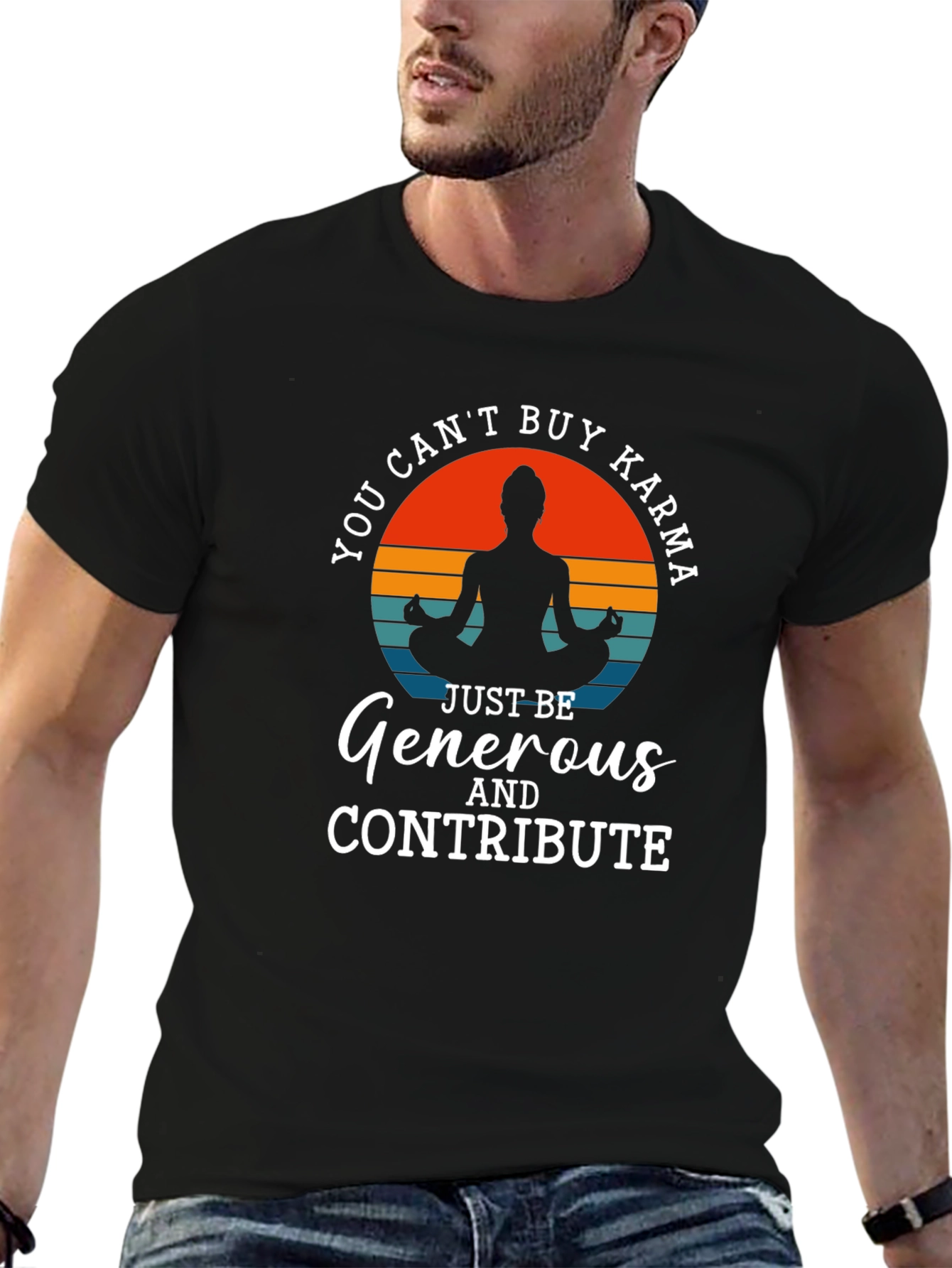 Karma Yoga T-Shirt - Generous Contributor Design
