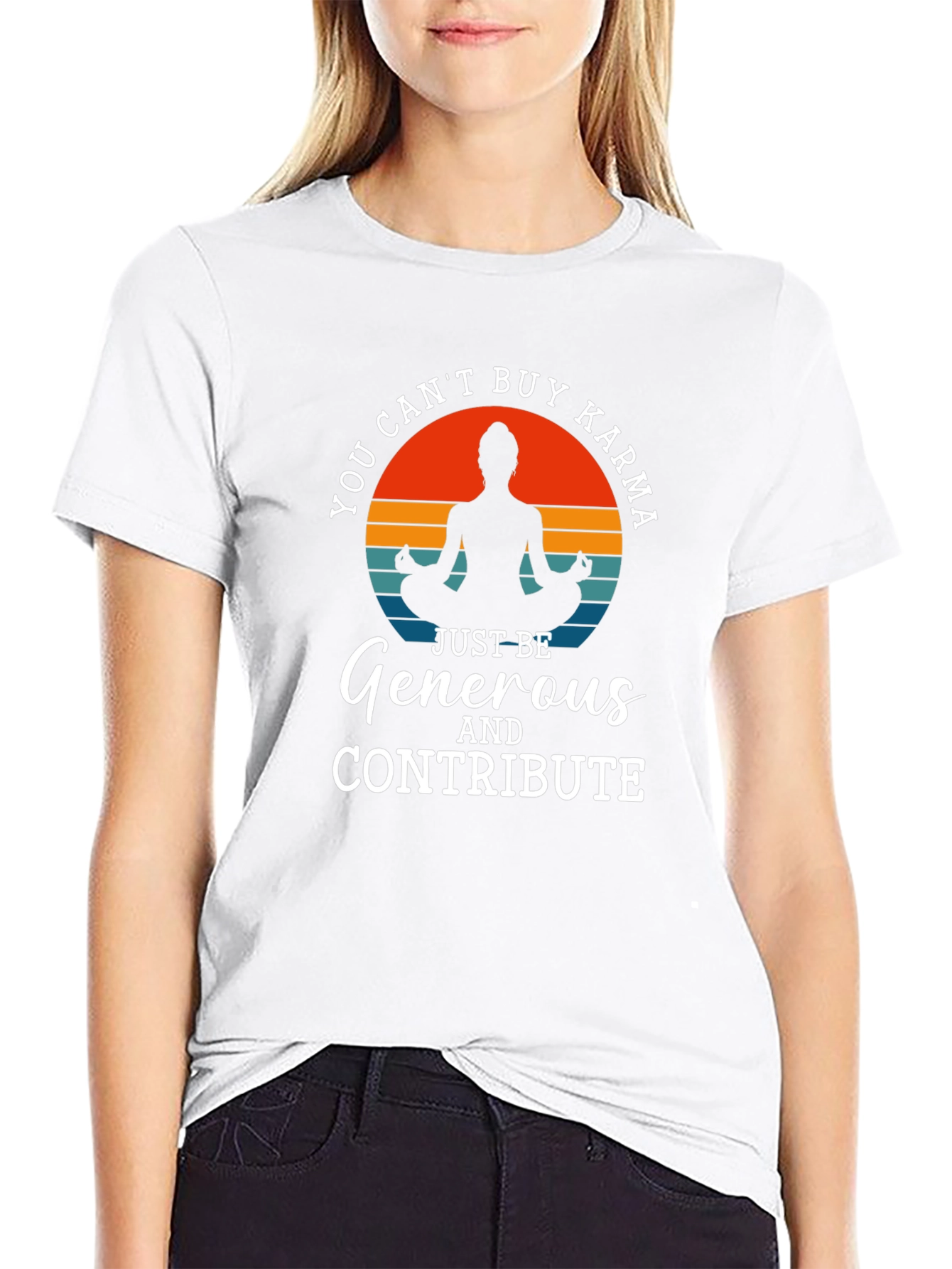 Karma Yoga T-Shirt - Generous Contributor Design