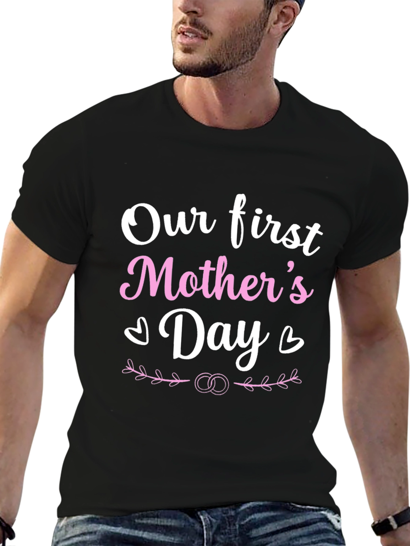 Our First Mothers Day T-Shirt - Black