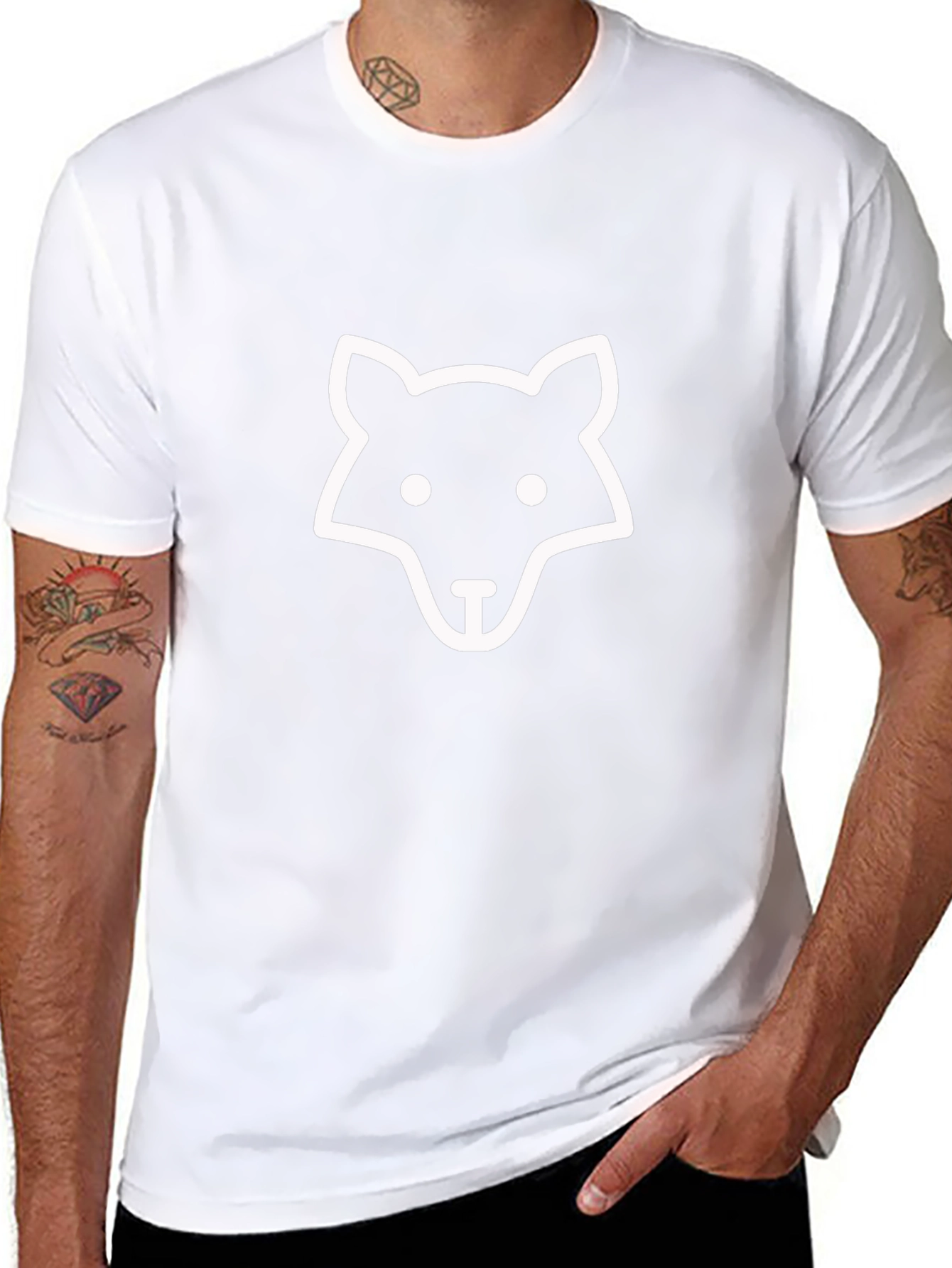 Black Fox Graphic Tee - Stylish Mens Shirt