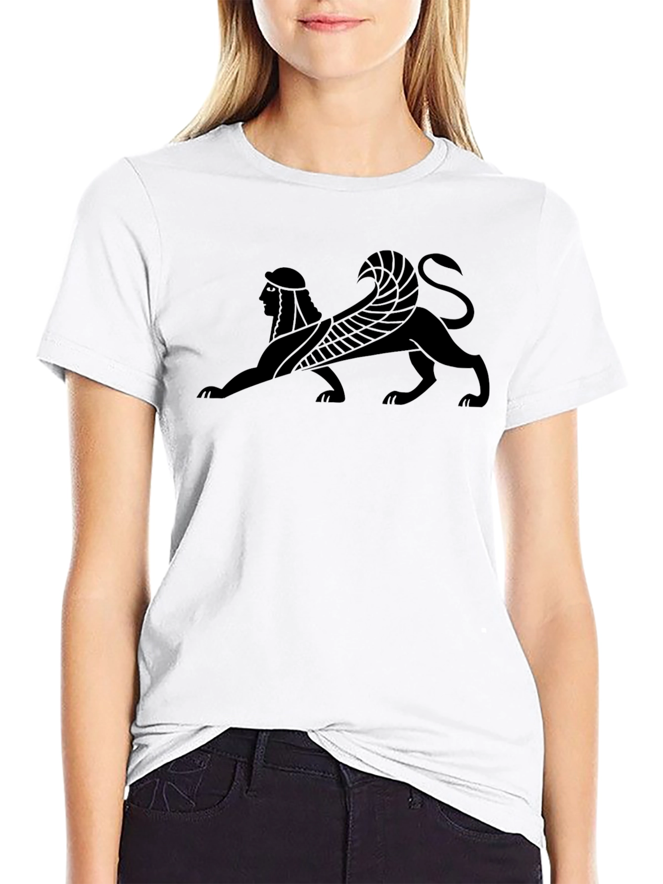 Sphinx Graphic Tee - Black Cotton T-Shirt