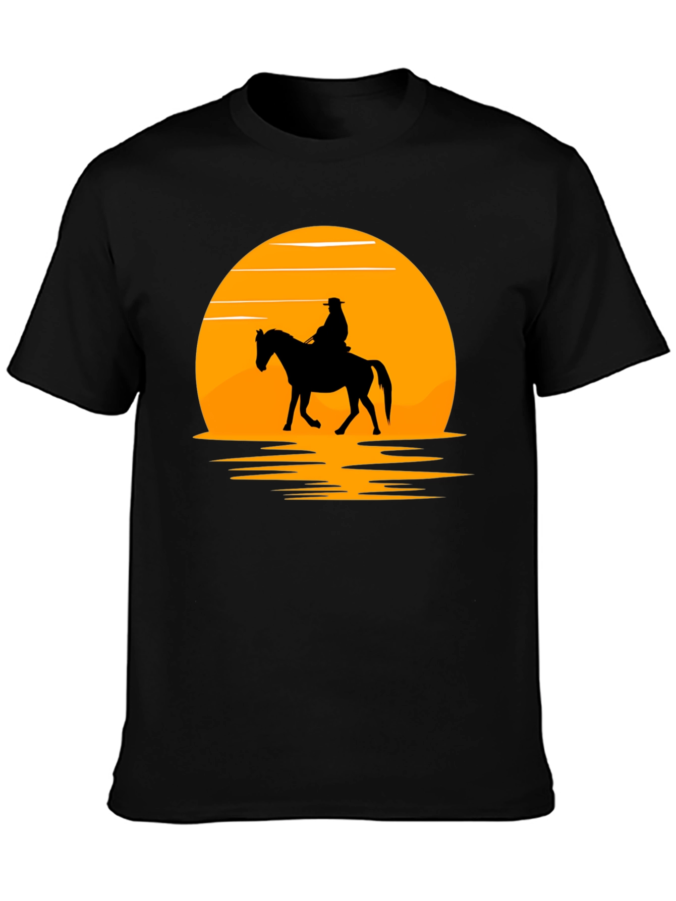 Sunset Rider Graphic Tee - Western Style