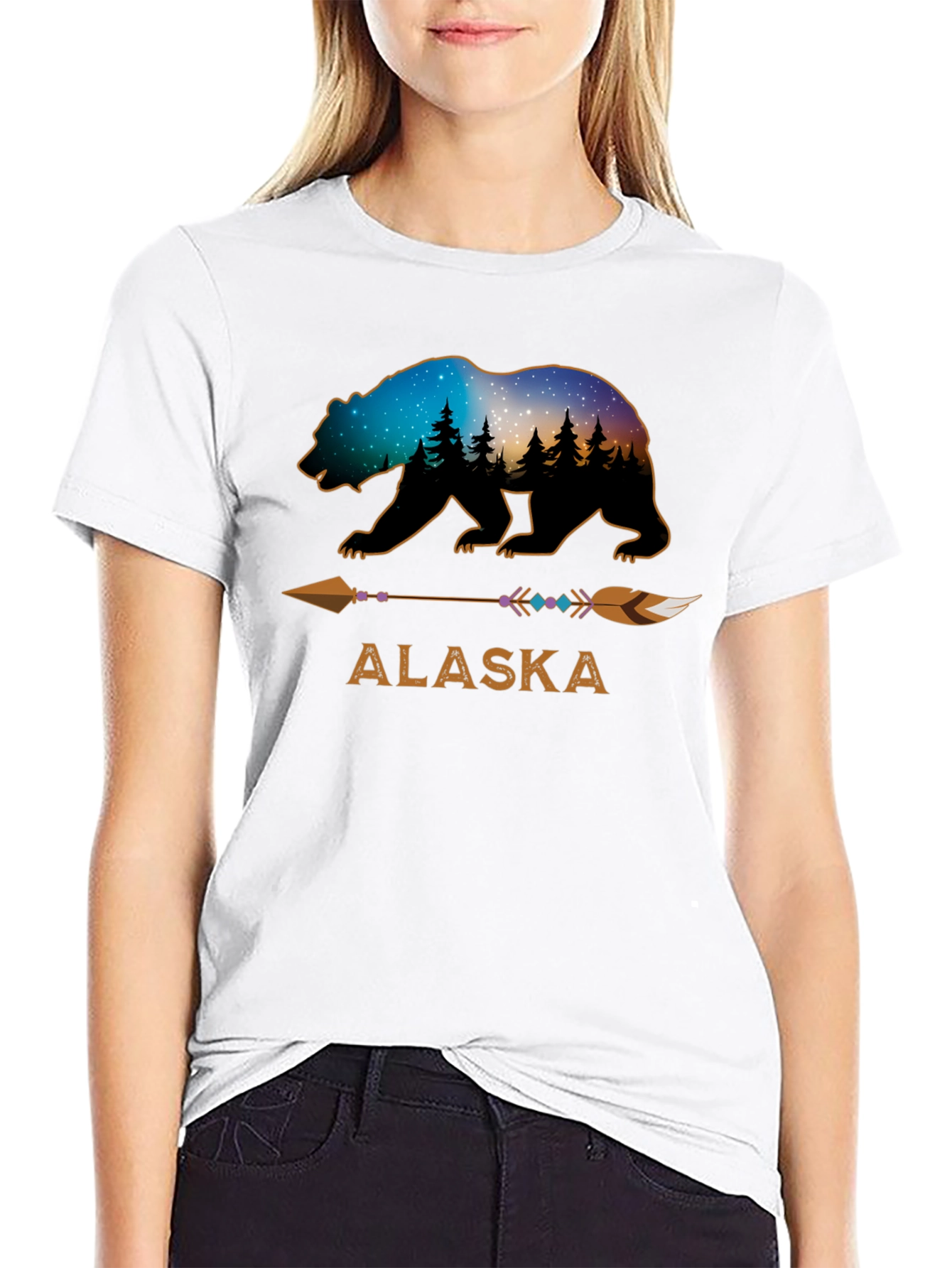 Alaska Bear Arrow Graphic T-Shirt