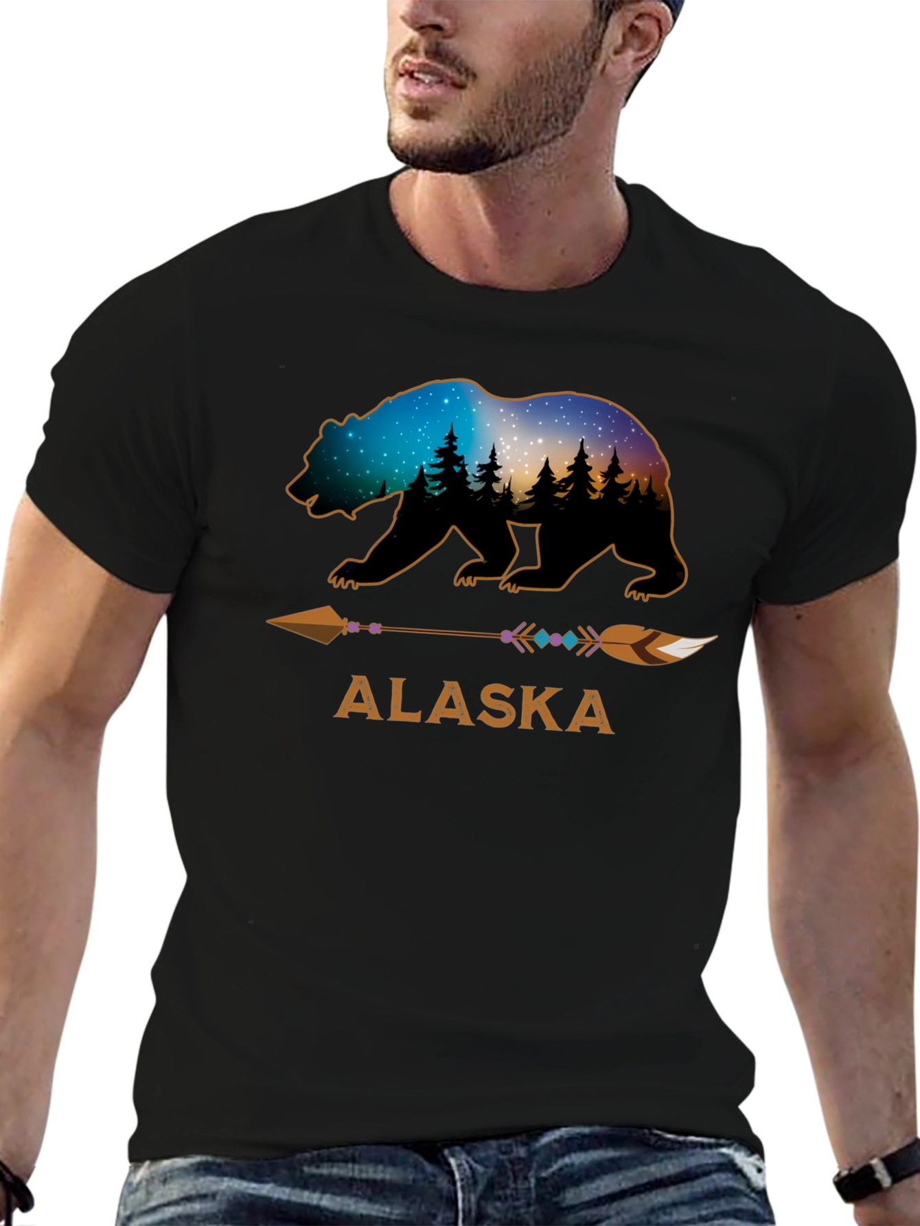 Alaska Bear Arrow Graphic T-Shirt