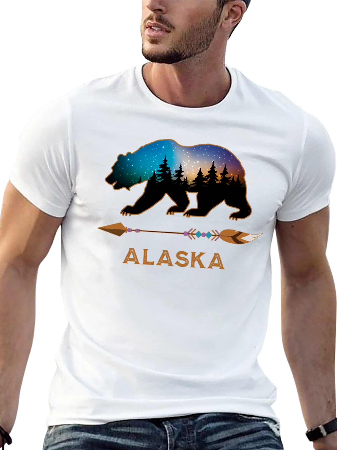 Alaska Bear Arrow Graphic T-Shirt