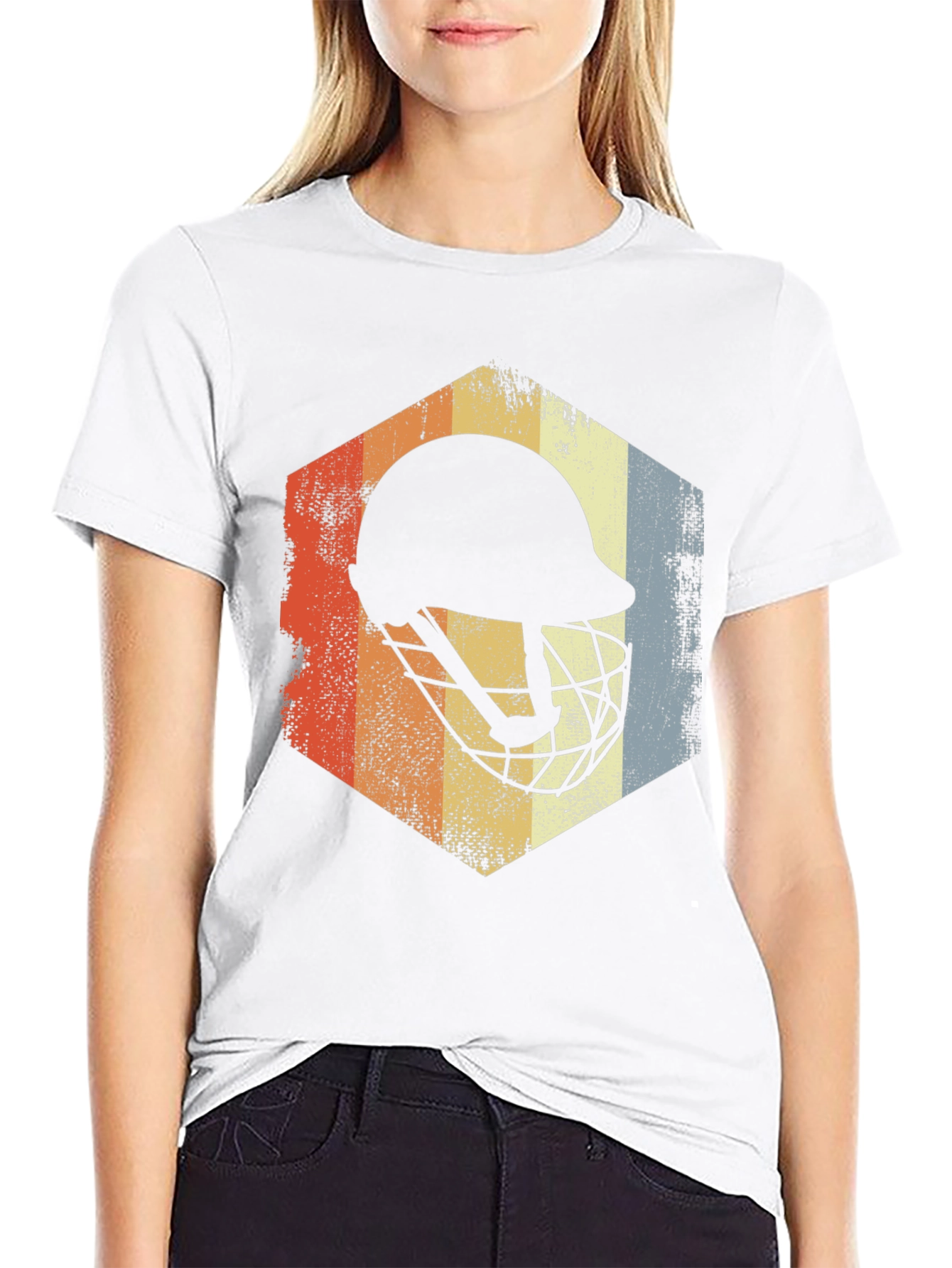 Retro Lacrosse Helmet T-Shirt