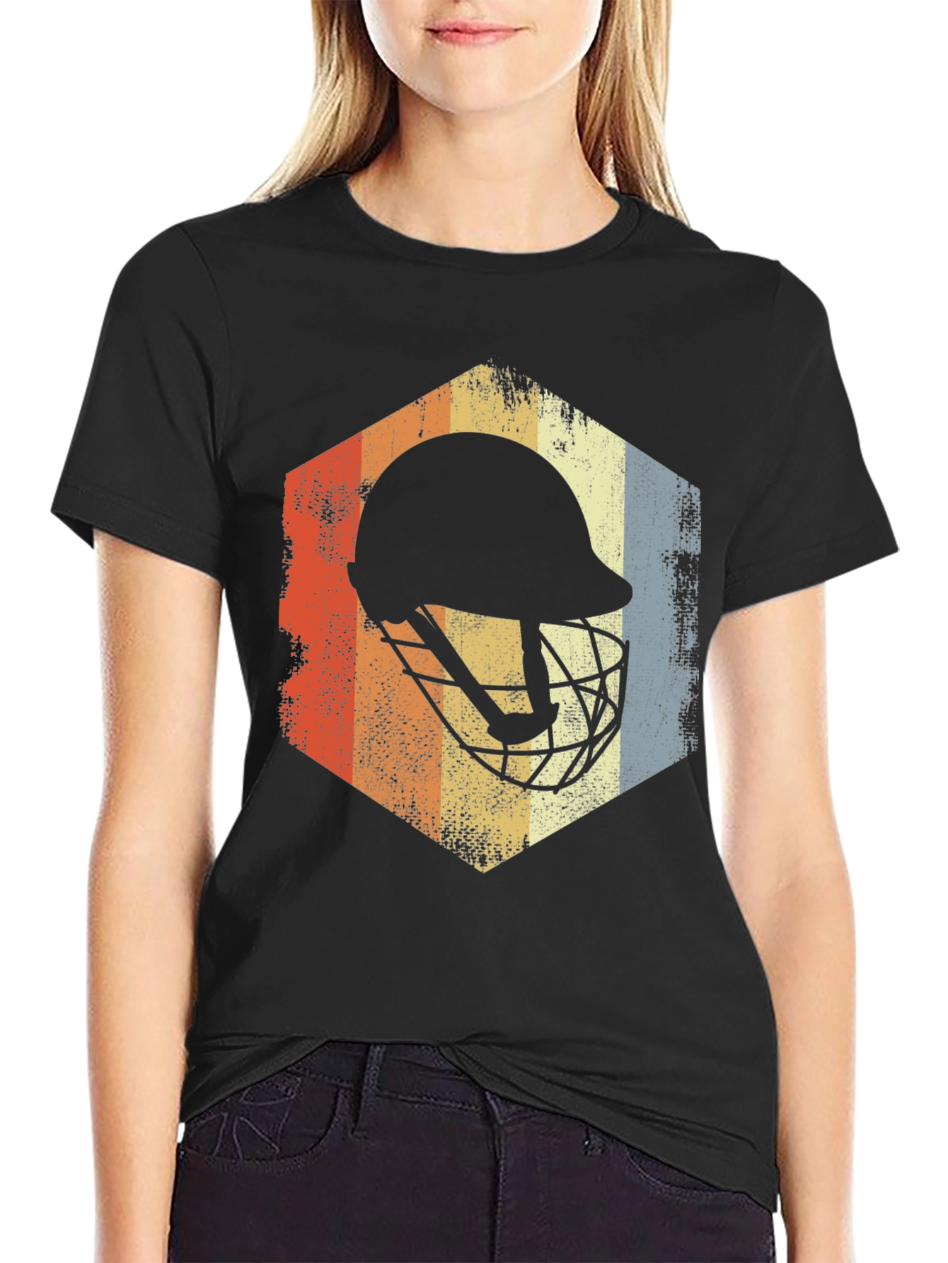Retro Lacrosse Helmet T-Shirt