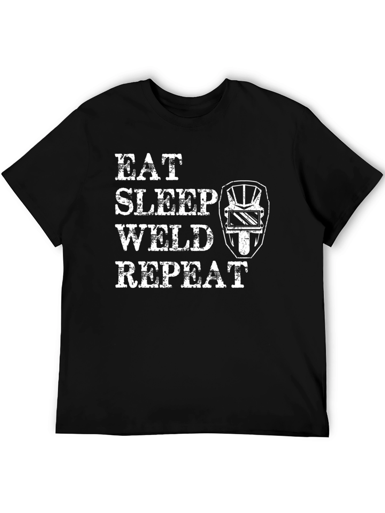 Eat Sleep Weld Repeat Black T-Shirt