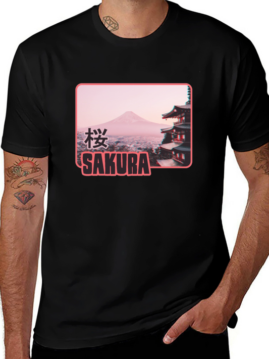 Sakura Japan Graphic T-Shirt - Black
