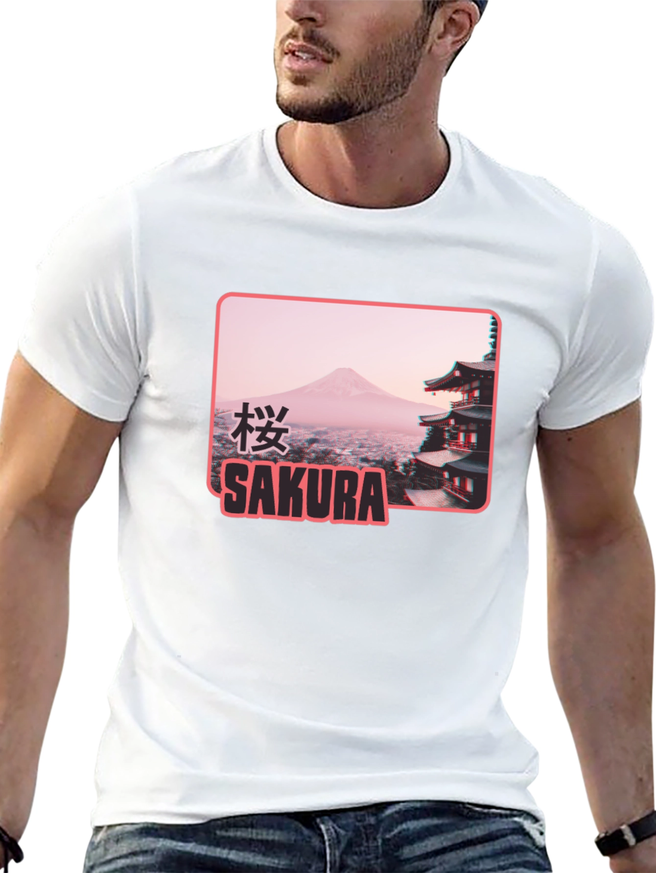 Sakura Japan Graphic T-Shirt - Black
