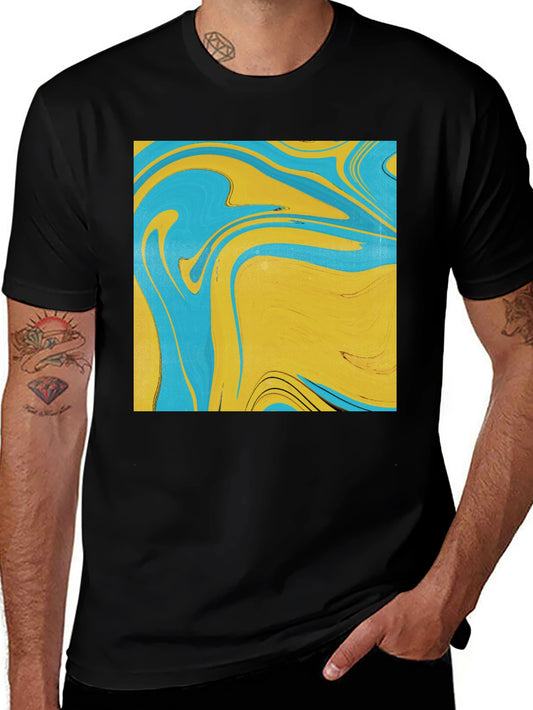 Abstract Swirl Graphic Tee - Modern Art Shirt