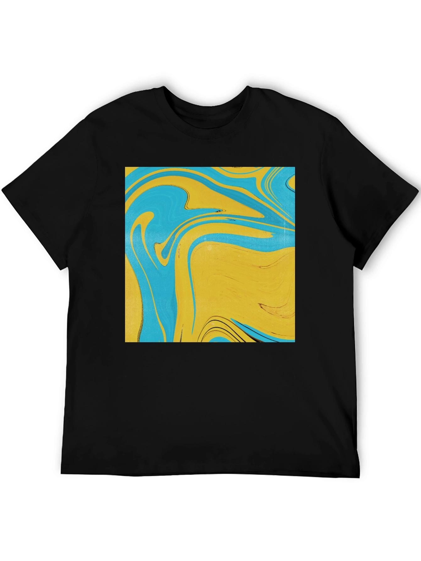 Abstract Swirl Graphic Tee - Modern Art Shirt