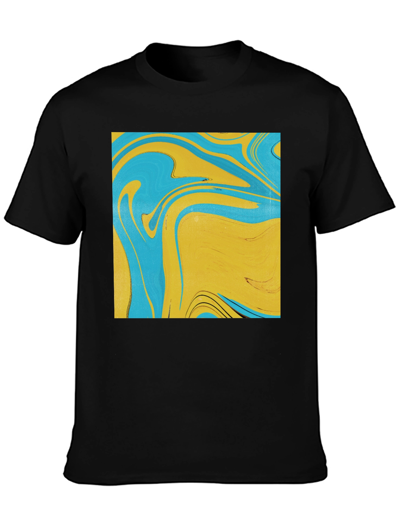 Abstract Swirl Graphic Tee - Modern Art Shirt