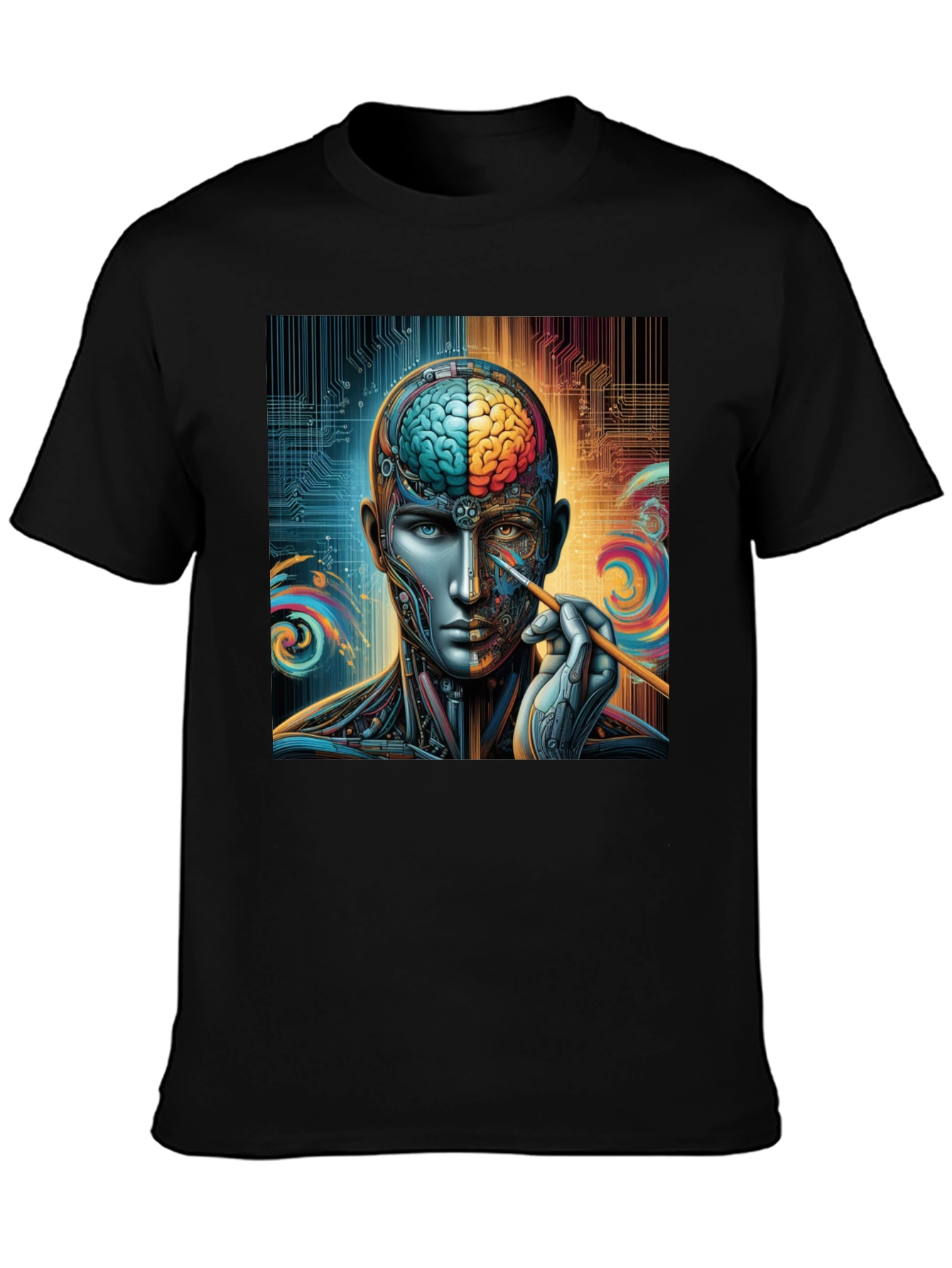 Cyberpunk Brain Artist Graphic Tee