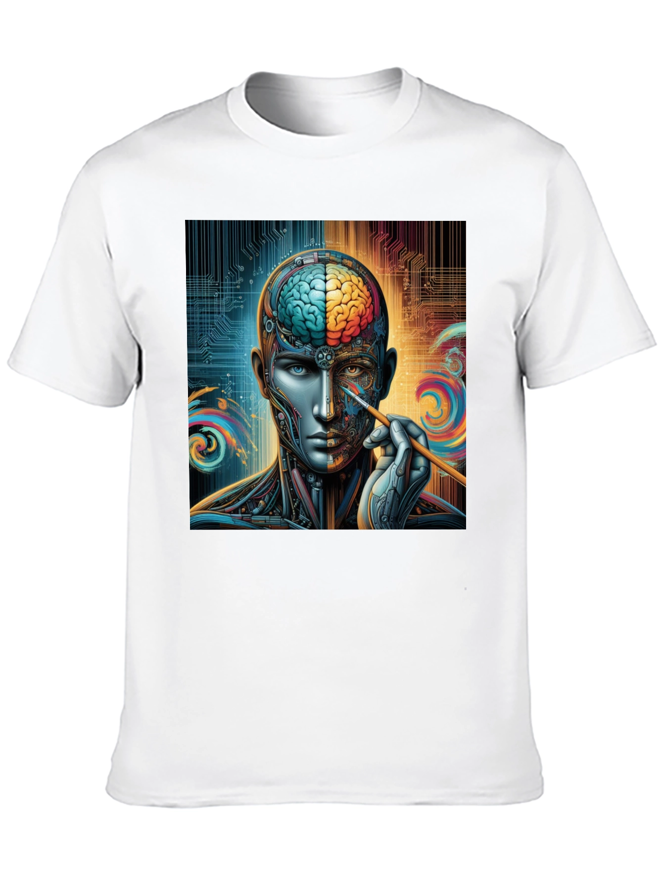 Cyberpunk Brain Artist Graphic Tee