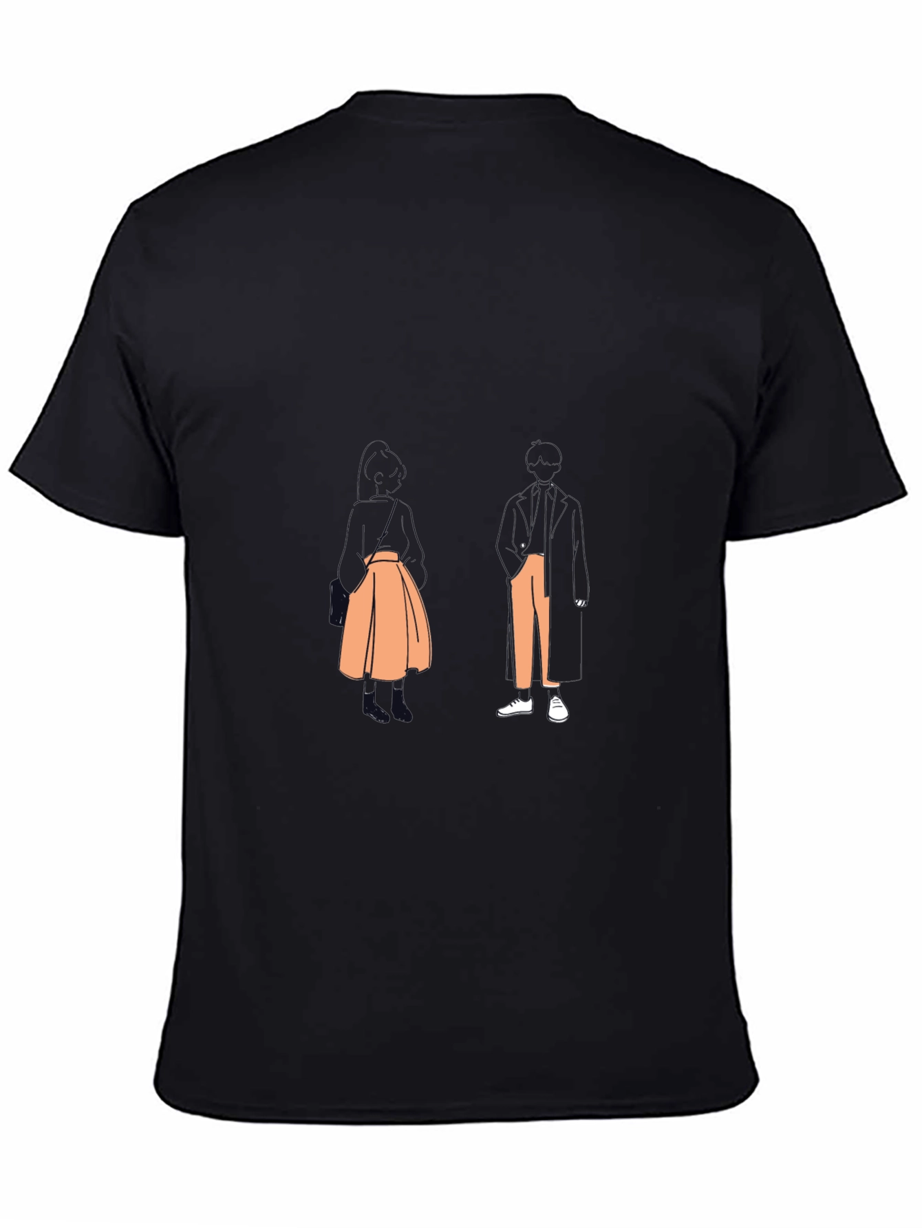 Stylish Black T-Shirt with Abstract Graphic