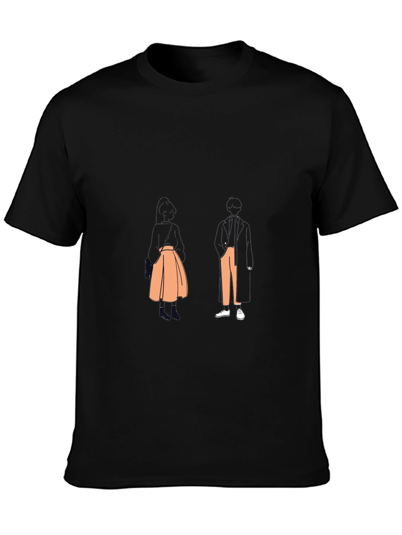 Stylish Black T-Shirt with Abstract Graphic