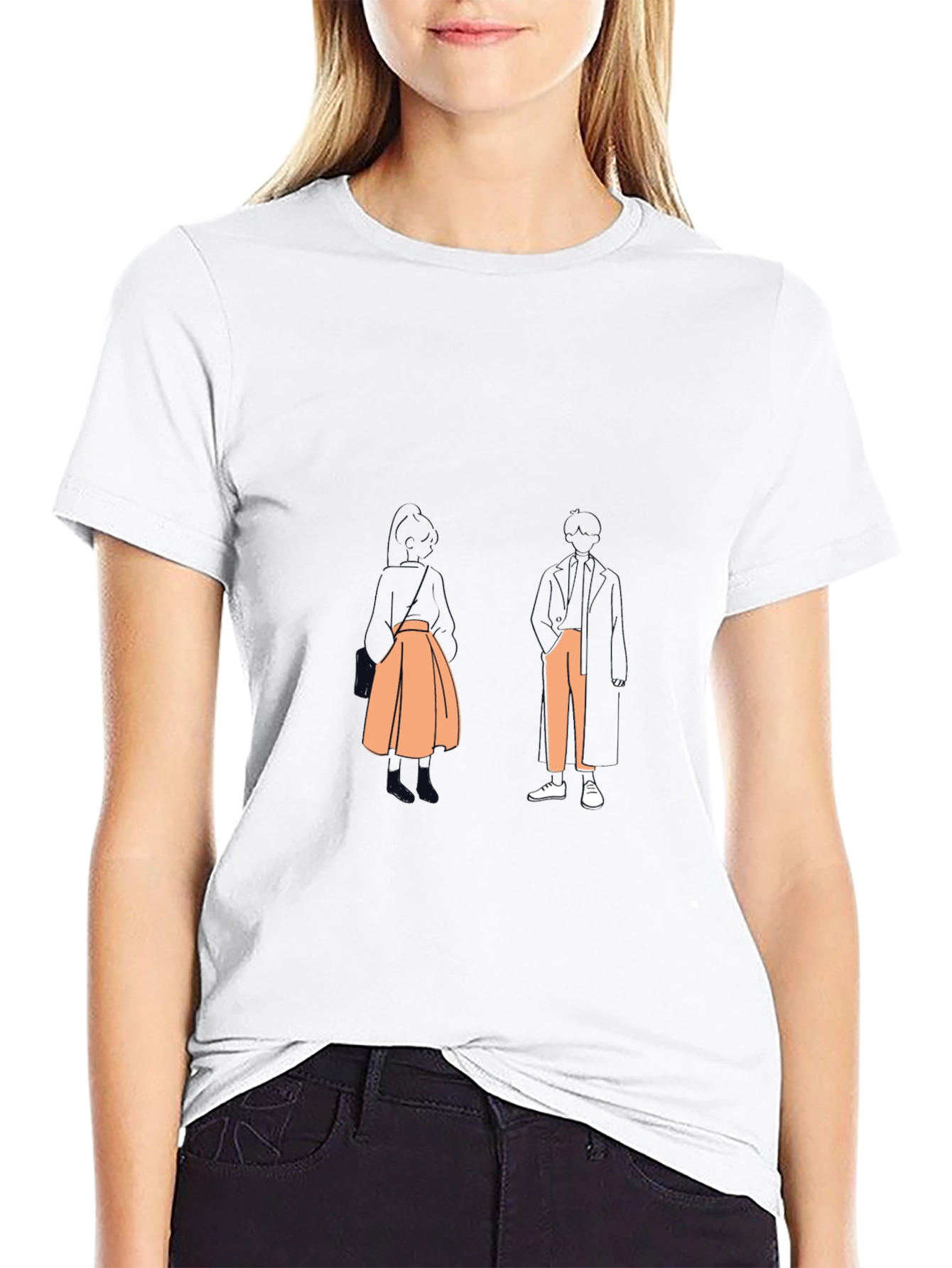 Stylish Black T-Shirt with Abstract Graphic