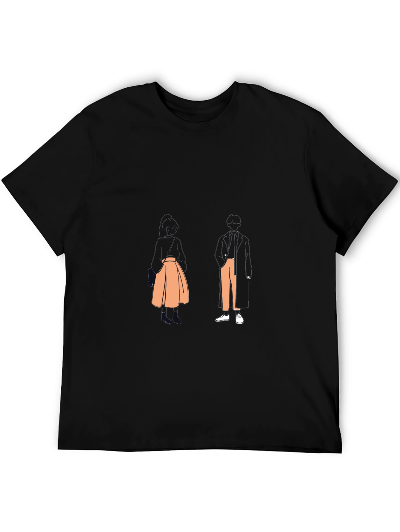 Stylish Black T-Shirt with Abstract Graphic