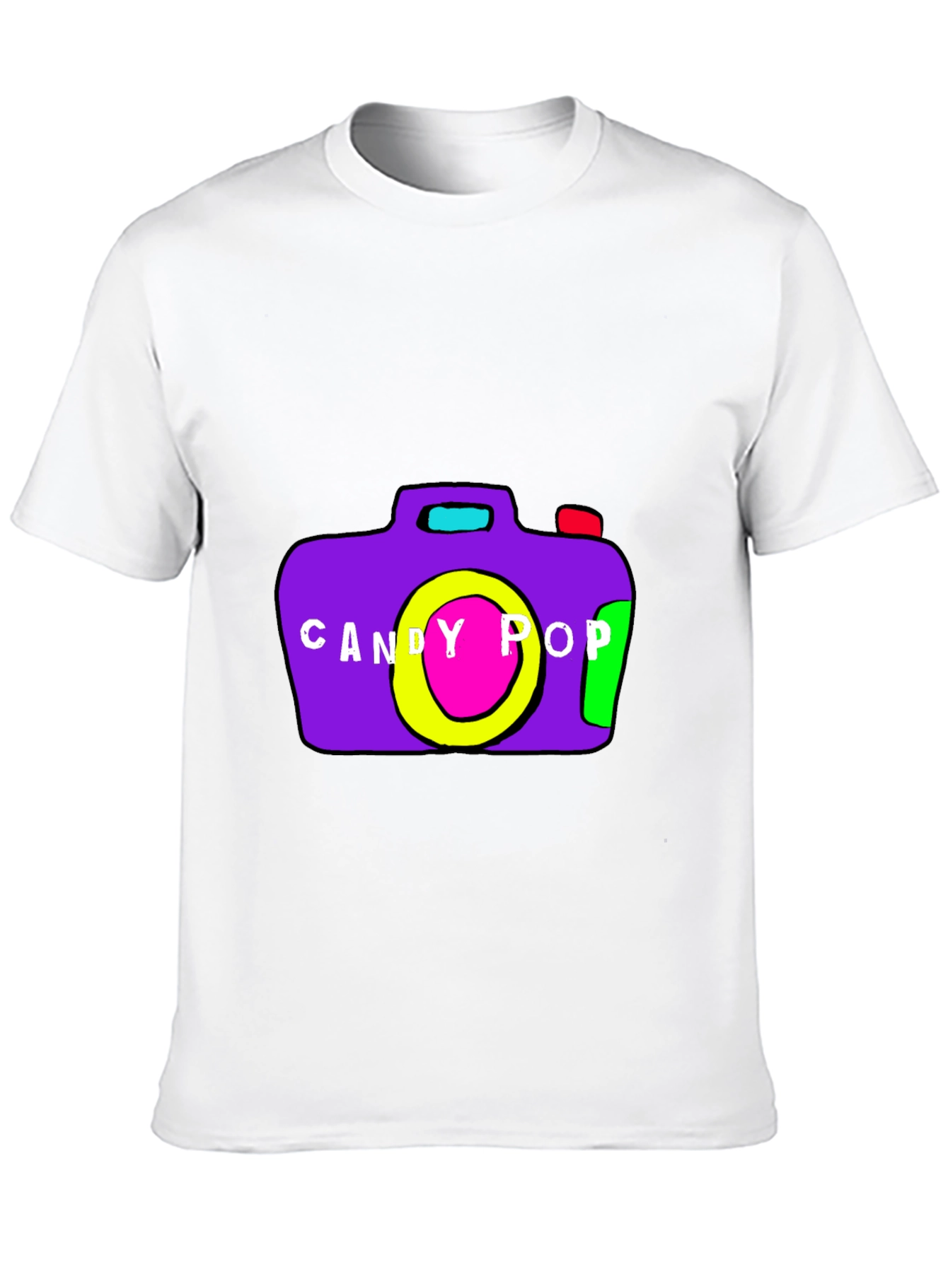 Candy Pop Camera Graphic Tee - Black