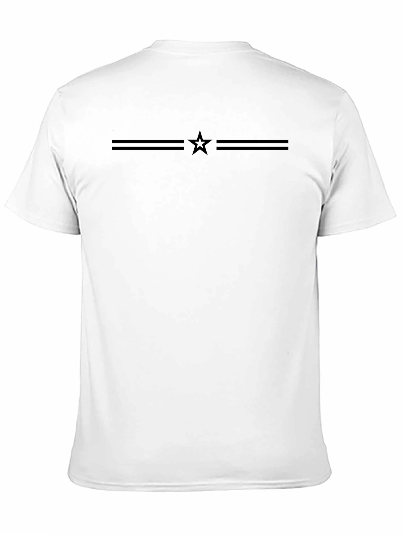 Stylish Black Star Graphic Crew Neck T-Shirt