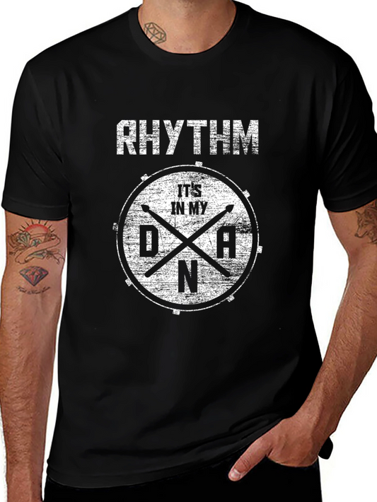 Rhythm DNA Drummer T-Shirt - Black Cotton Tee