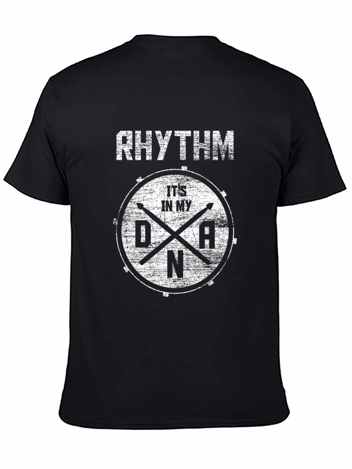 Rhythm DNA Drummer T-Shirt - Black Cotton Tee