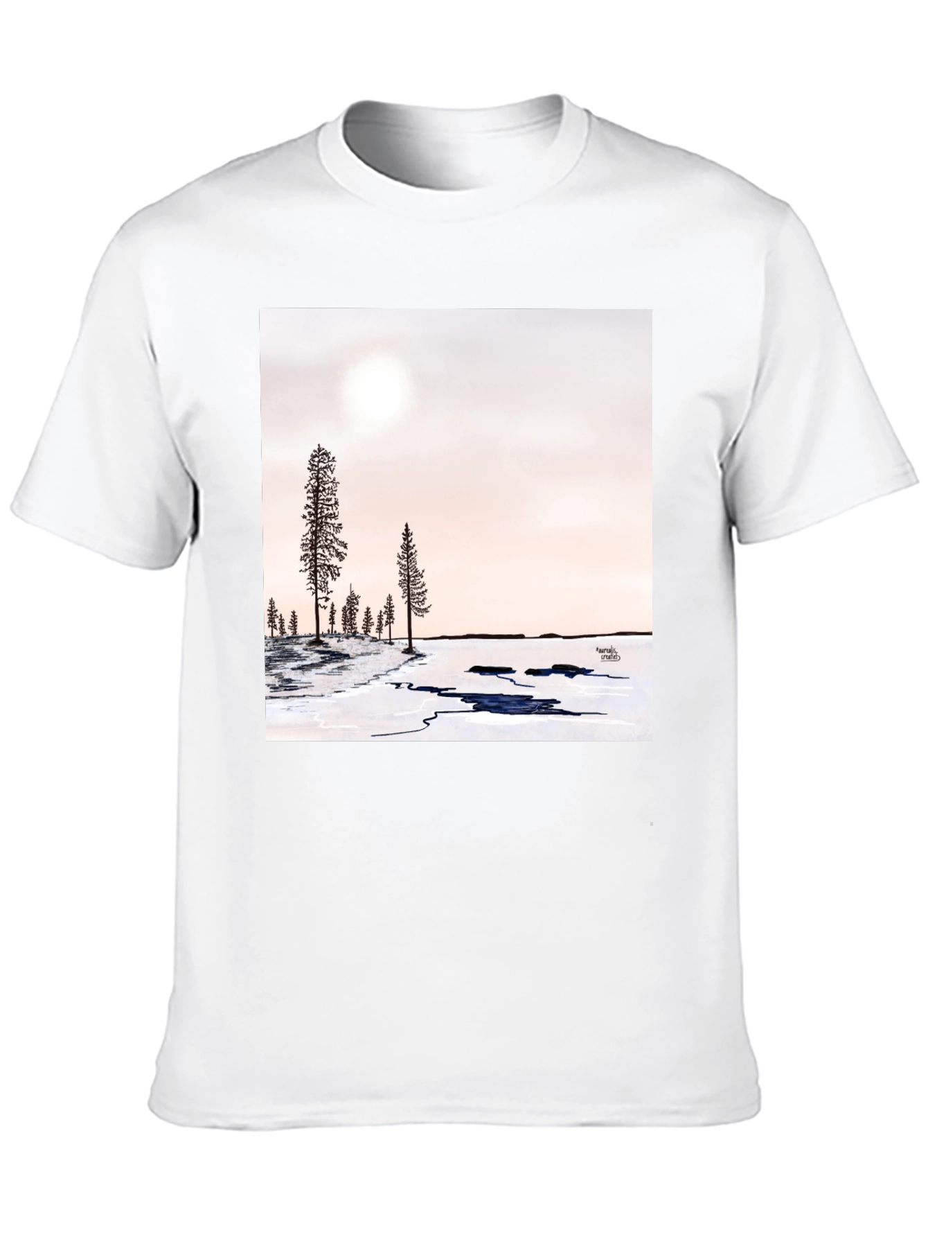 Winter Forest Graphic Tee - Black