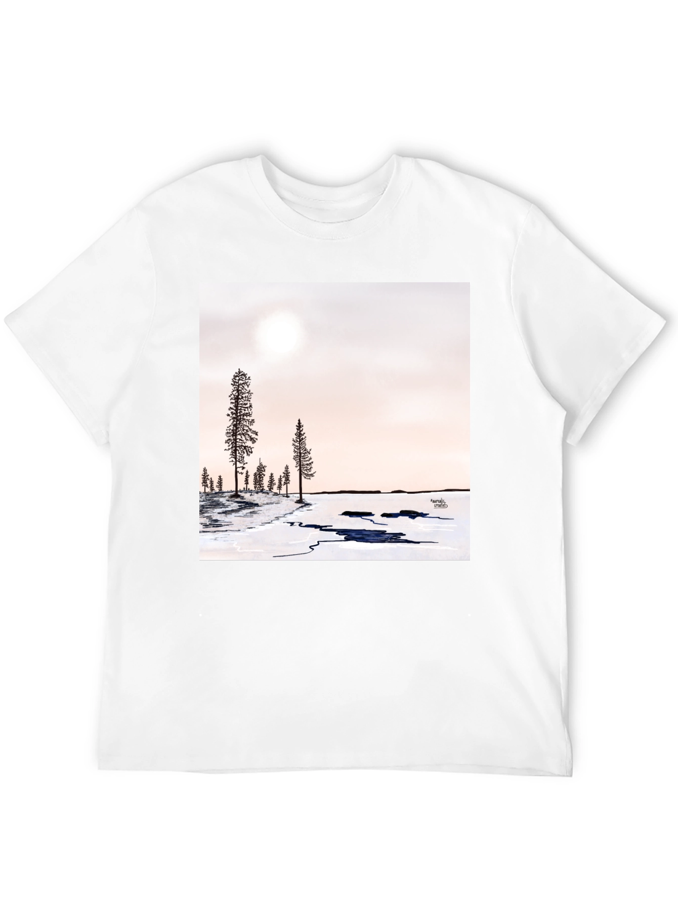 Winter Forest Graphic Tee - Black