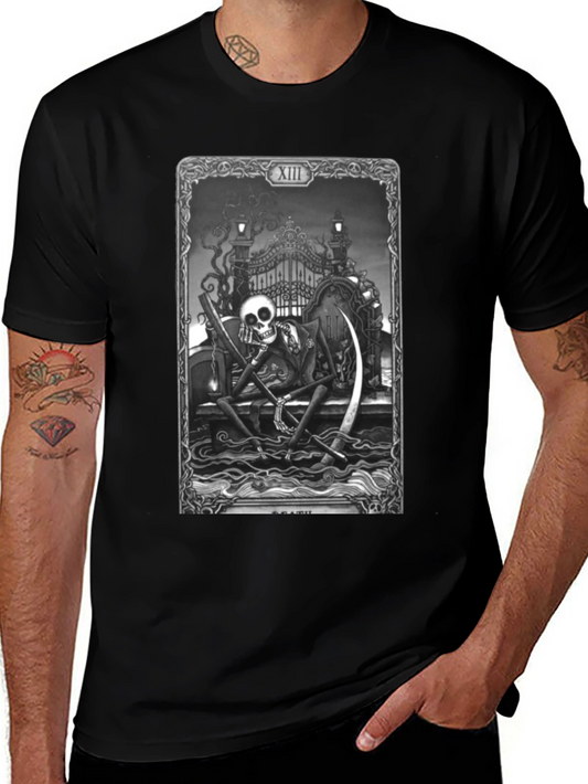 Grim Reaper Tarot Card Black T-Shirt