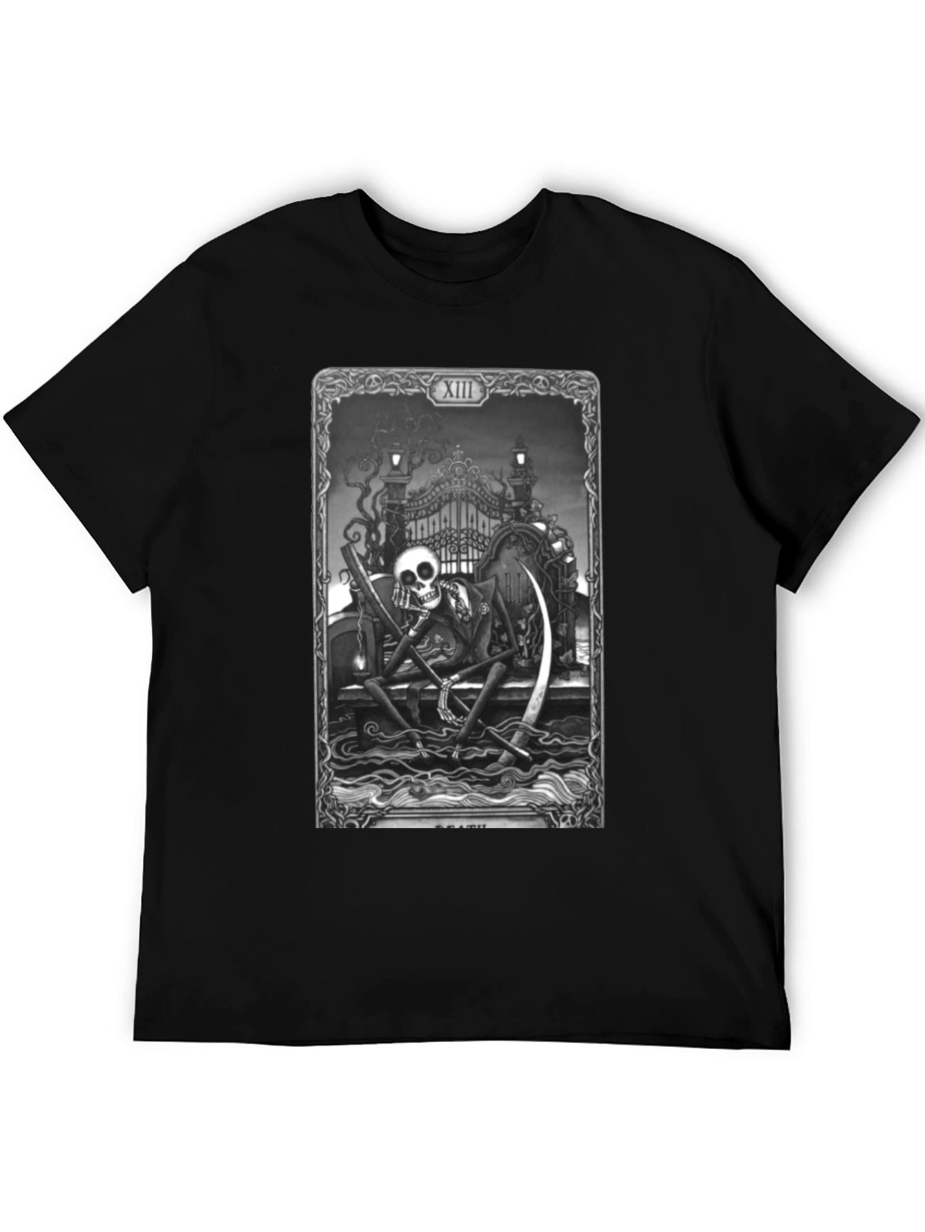 Grim Reaper Tarot Card Black T-Shirt