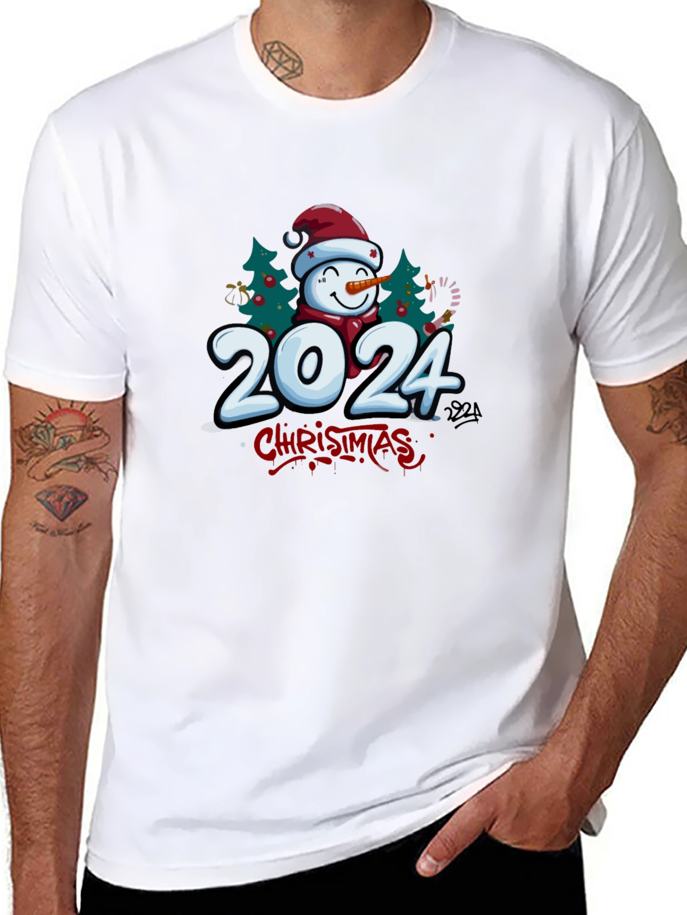 Christmas 2024 Snowman T-Shirt
