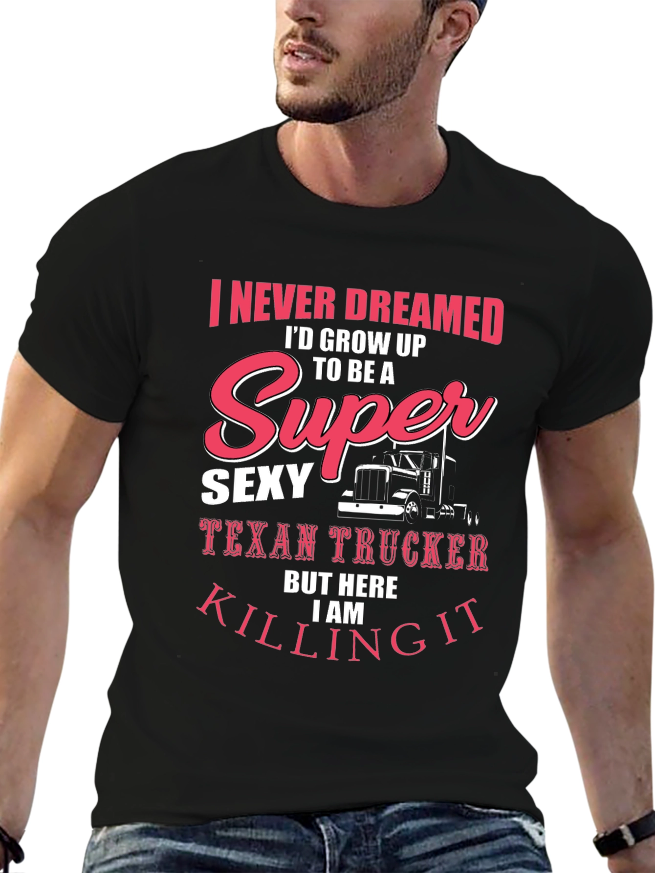 Sexy Texan Trucker T-Shirt - Funny Novelty Tee